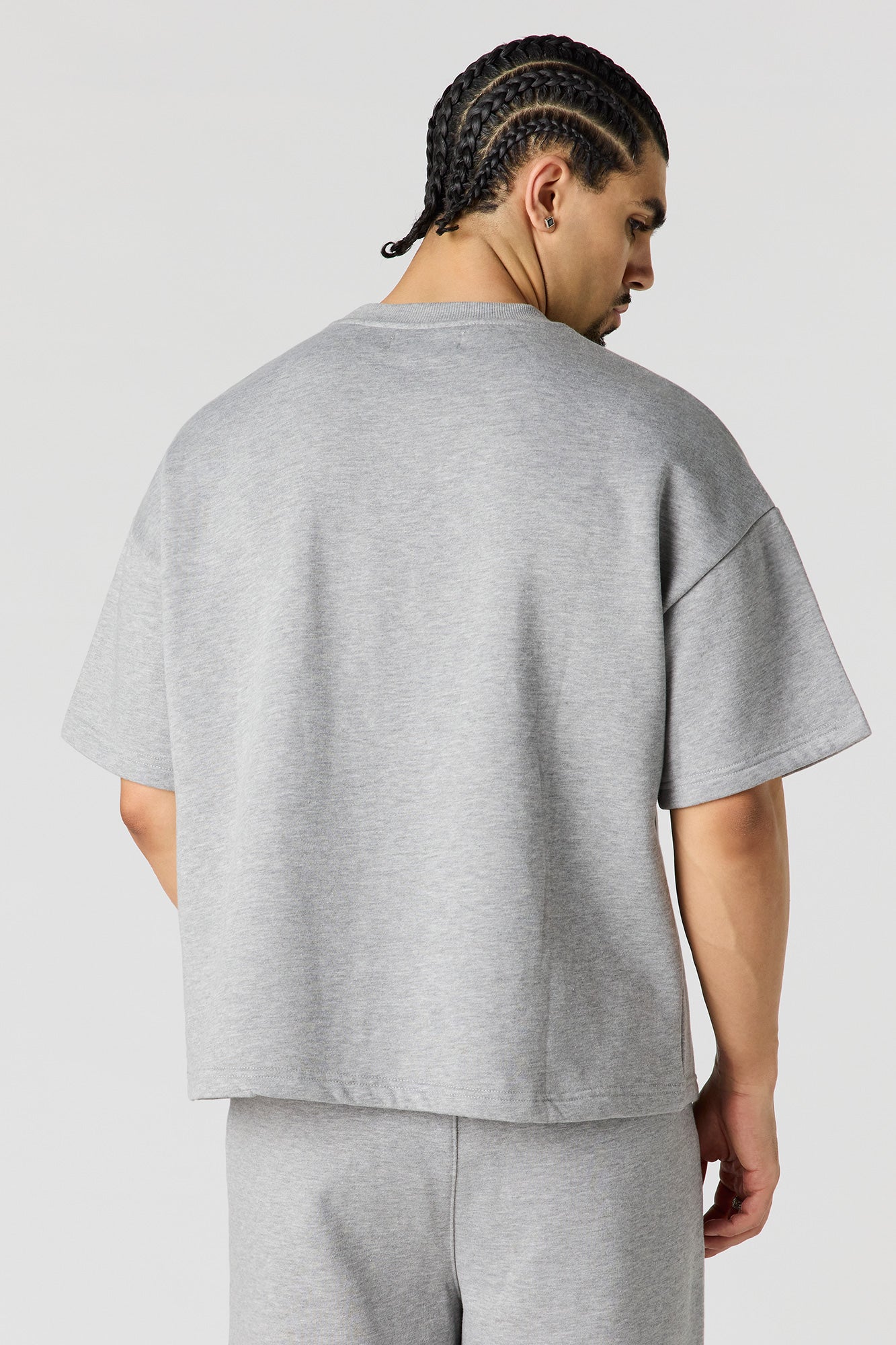 Number Graphic Boxy Fleece T-Shirt