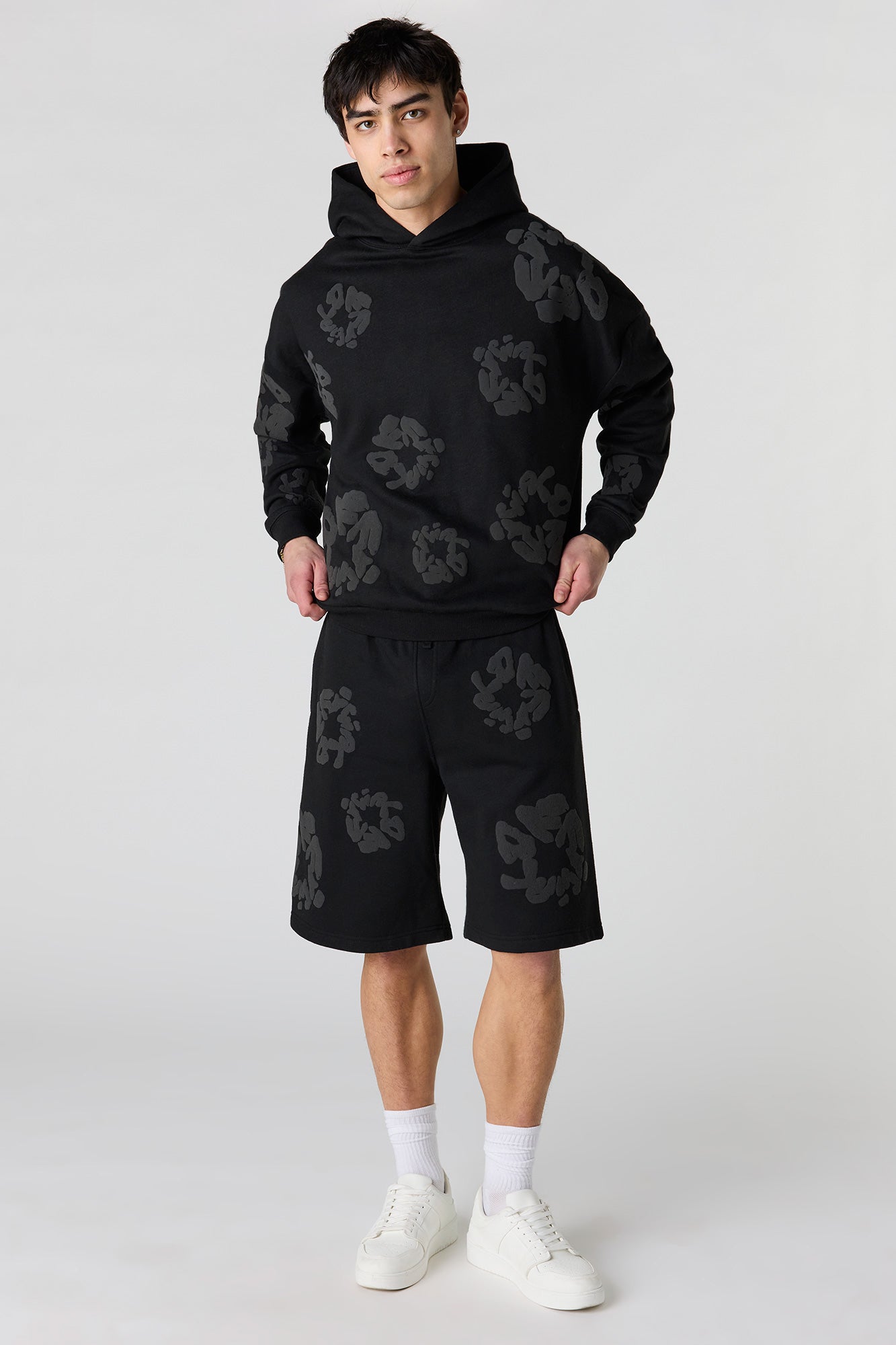Puff Print Baggy Fleece Short