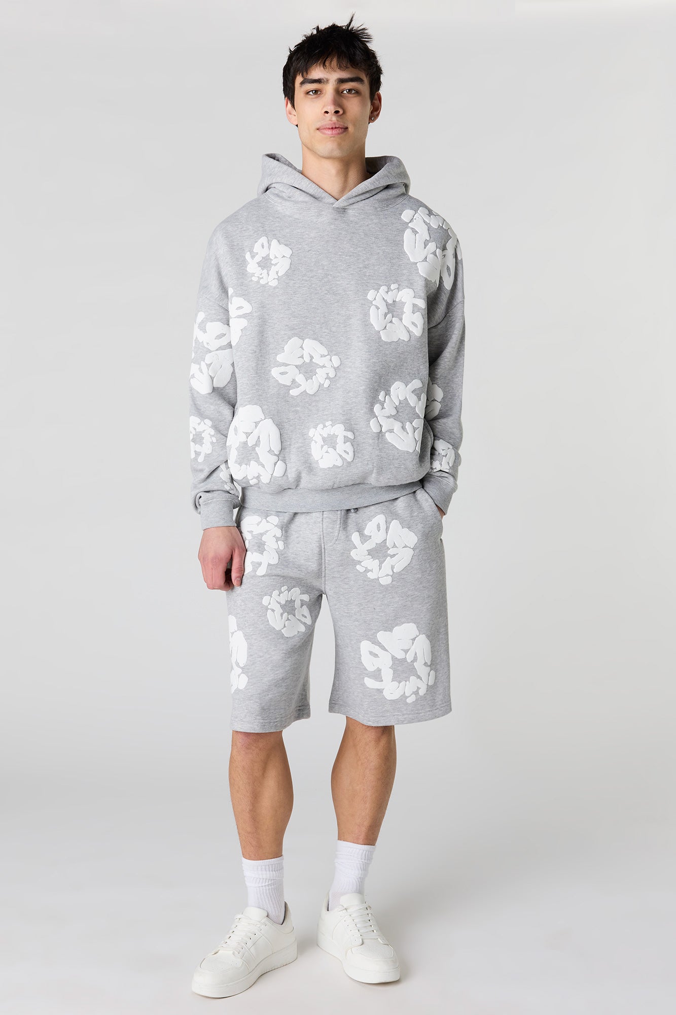 Puff Print Baggy Fleece Short