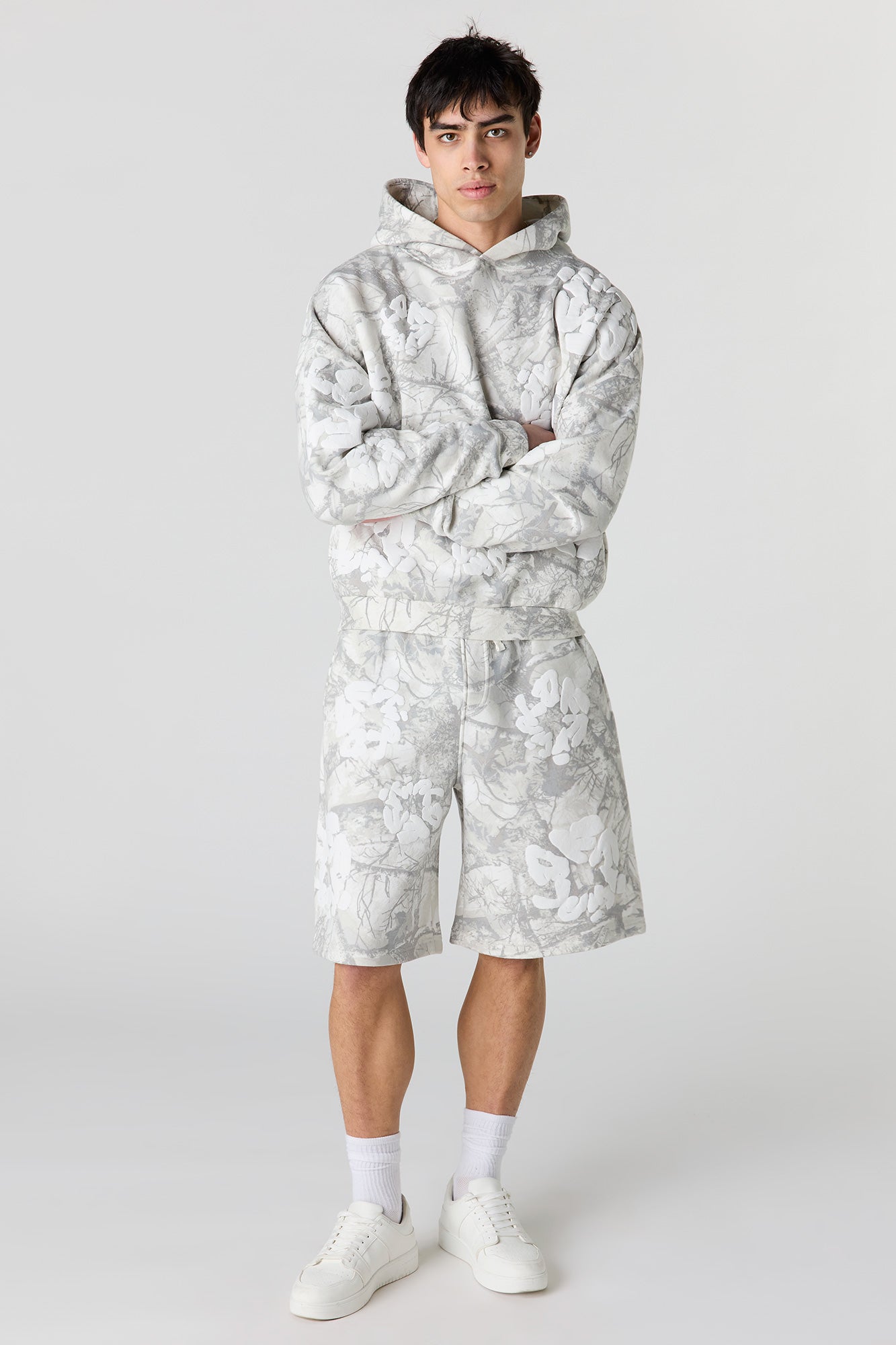 Puff Print Baggy Fleece Short