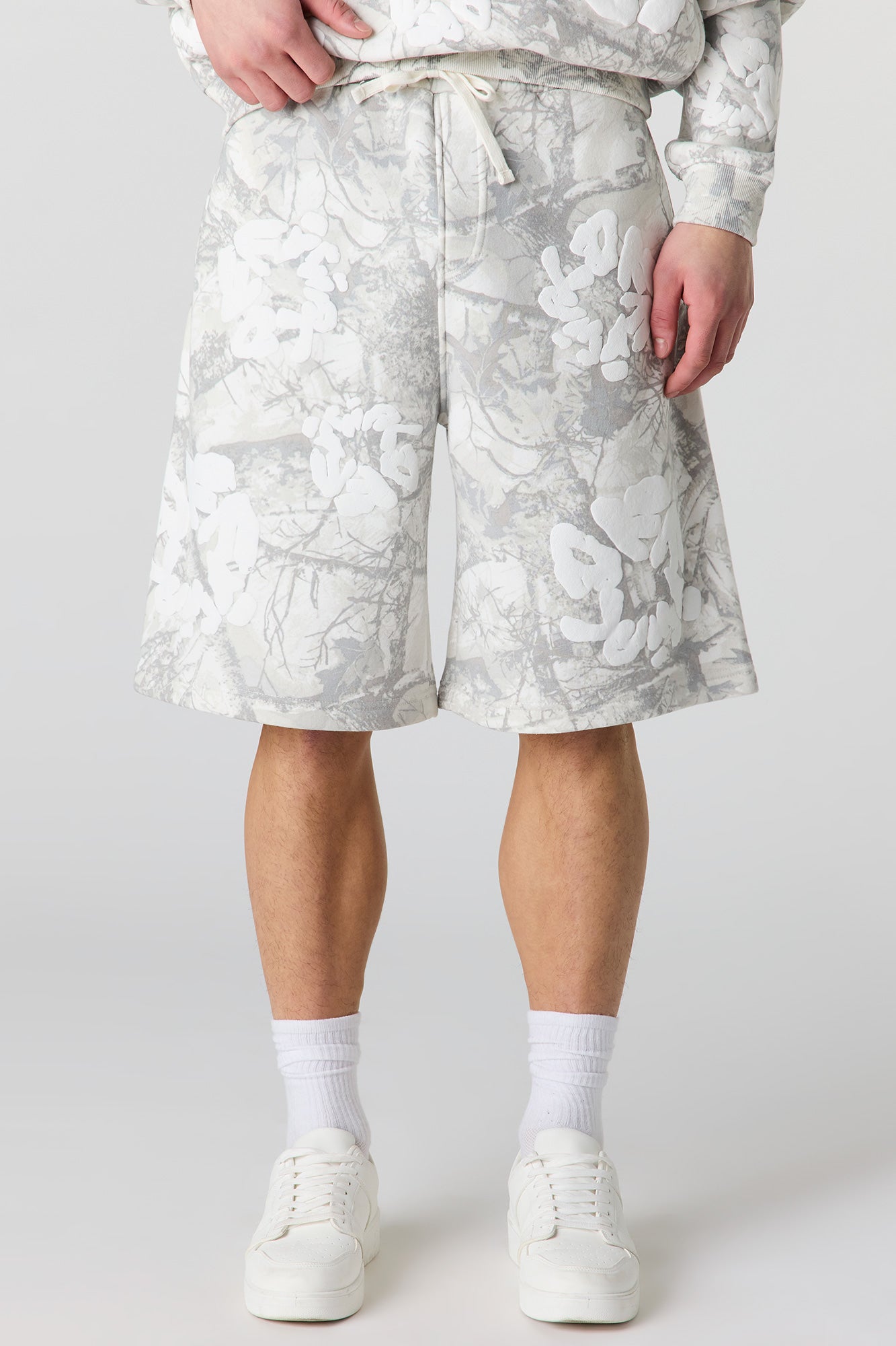 Puff Print Baggy Fleece Short