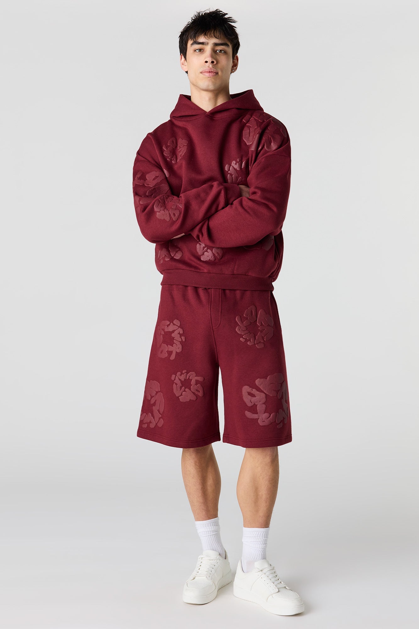 Puff Print Baggy Fleece Short