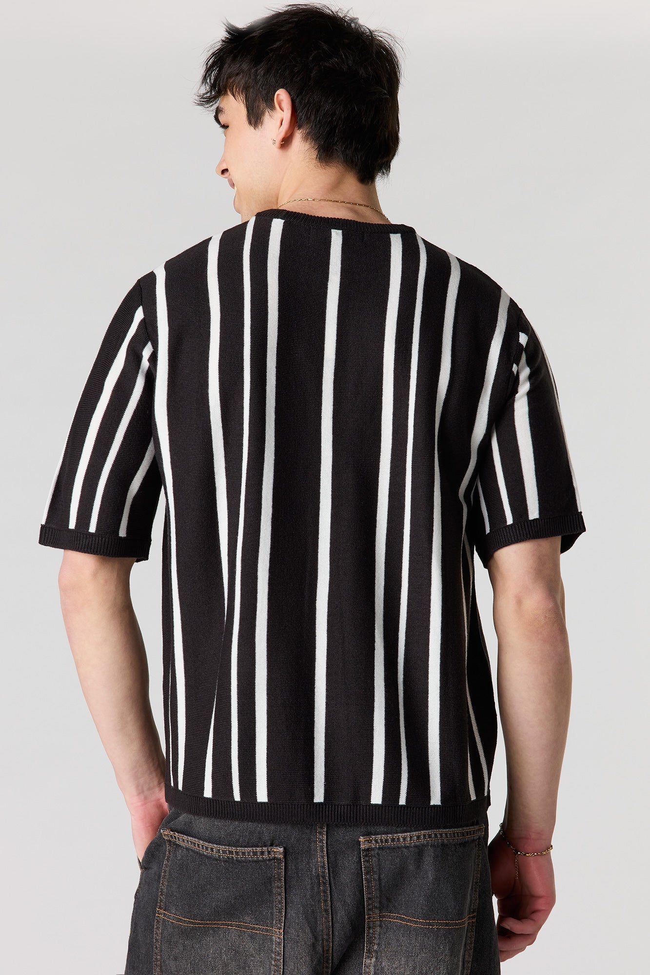 Striped Knit T-Shirt