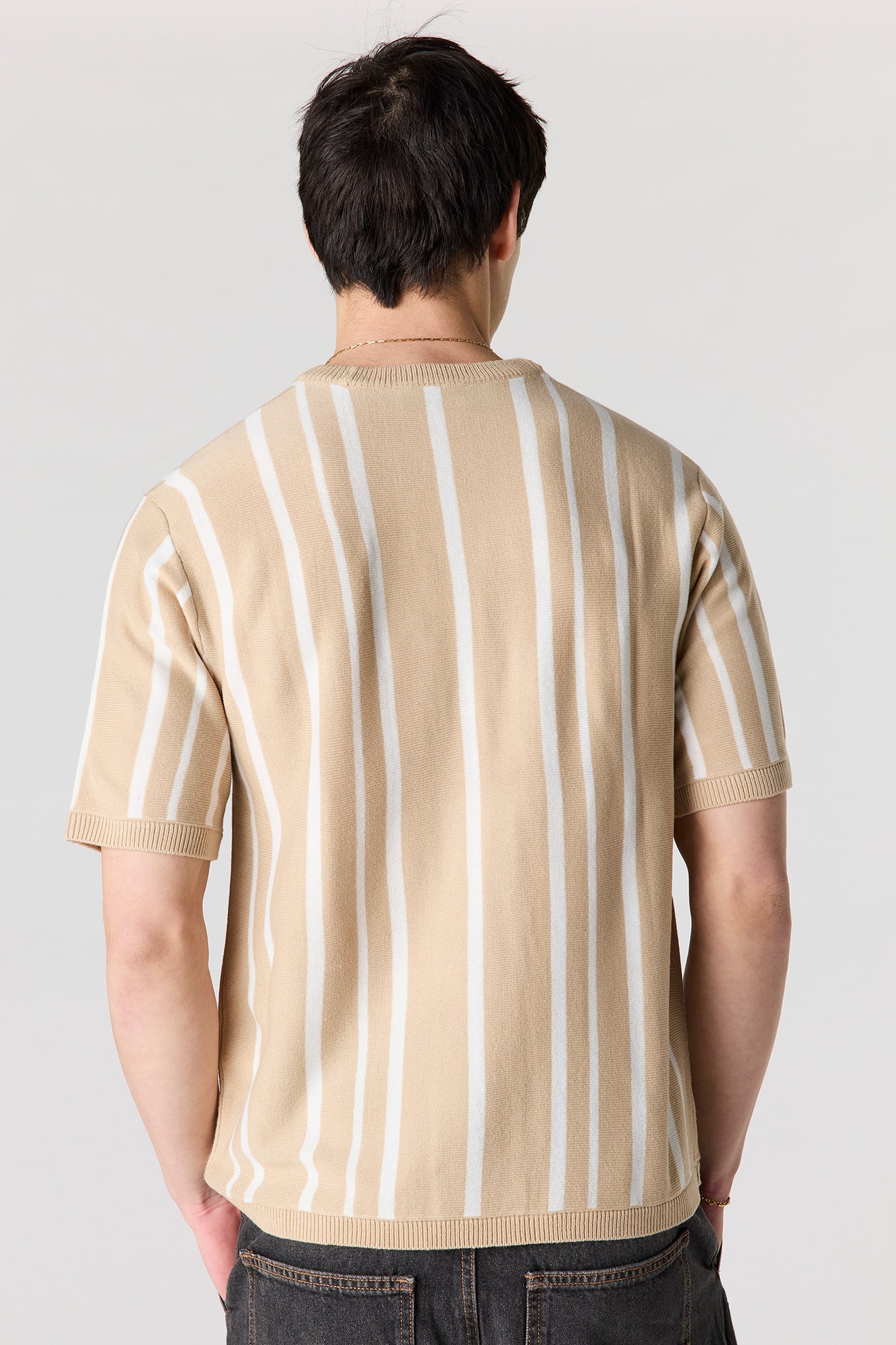 Striped Knit T-Shirt