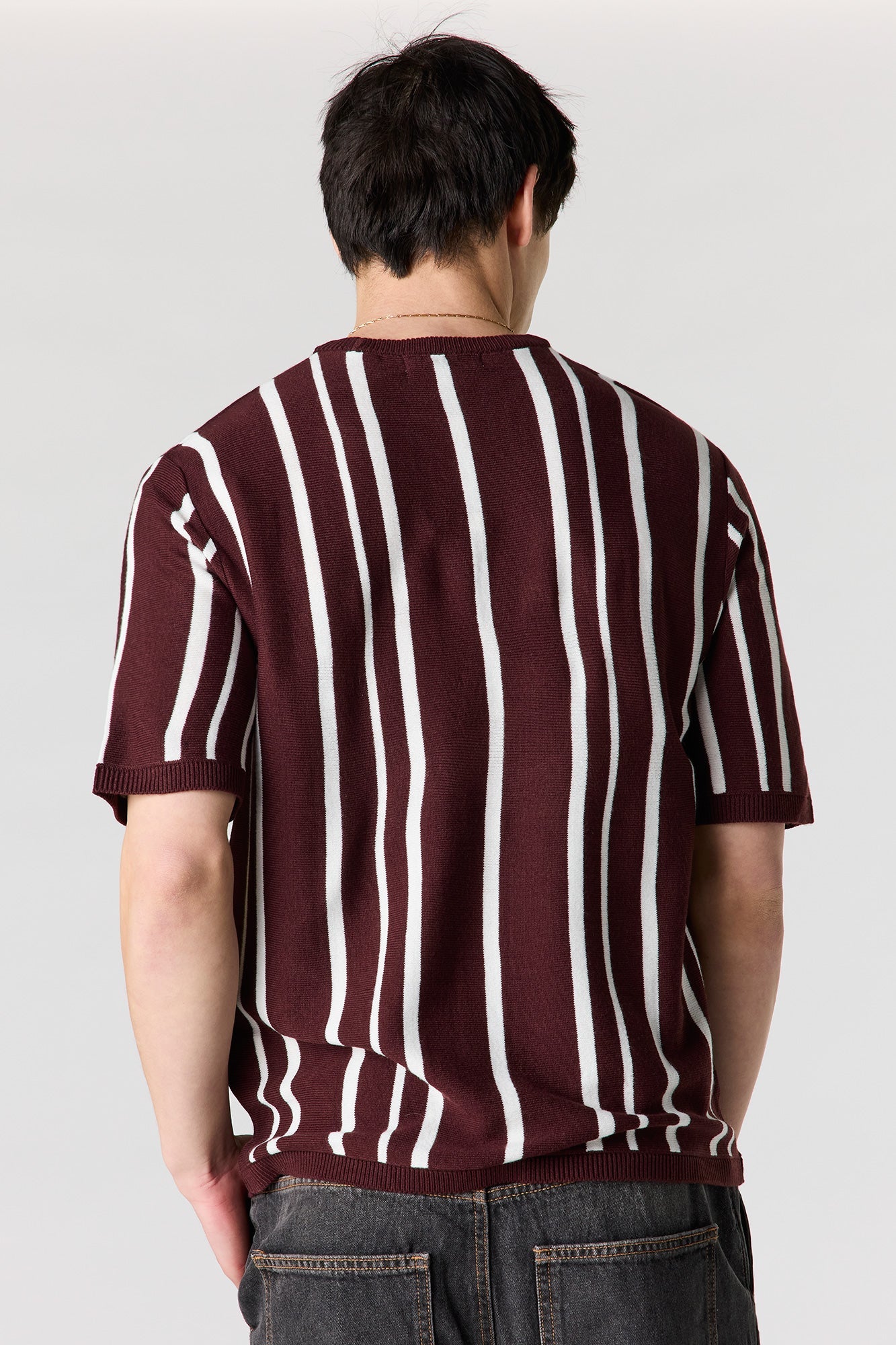 Striped Knit T-Shirt