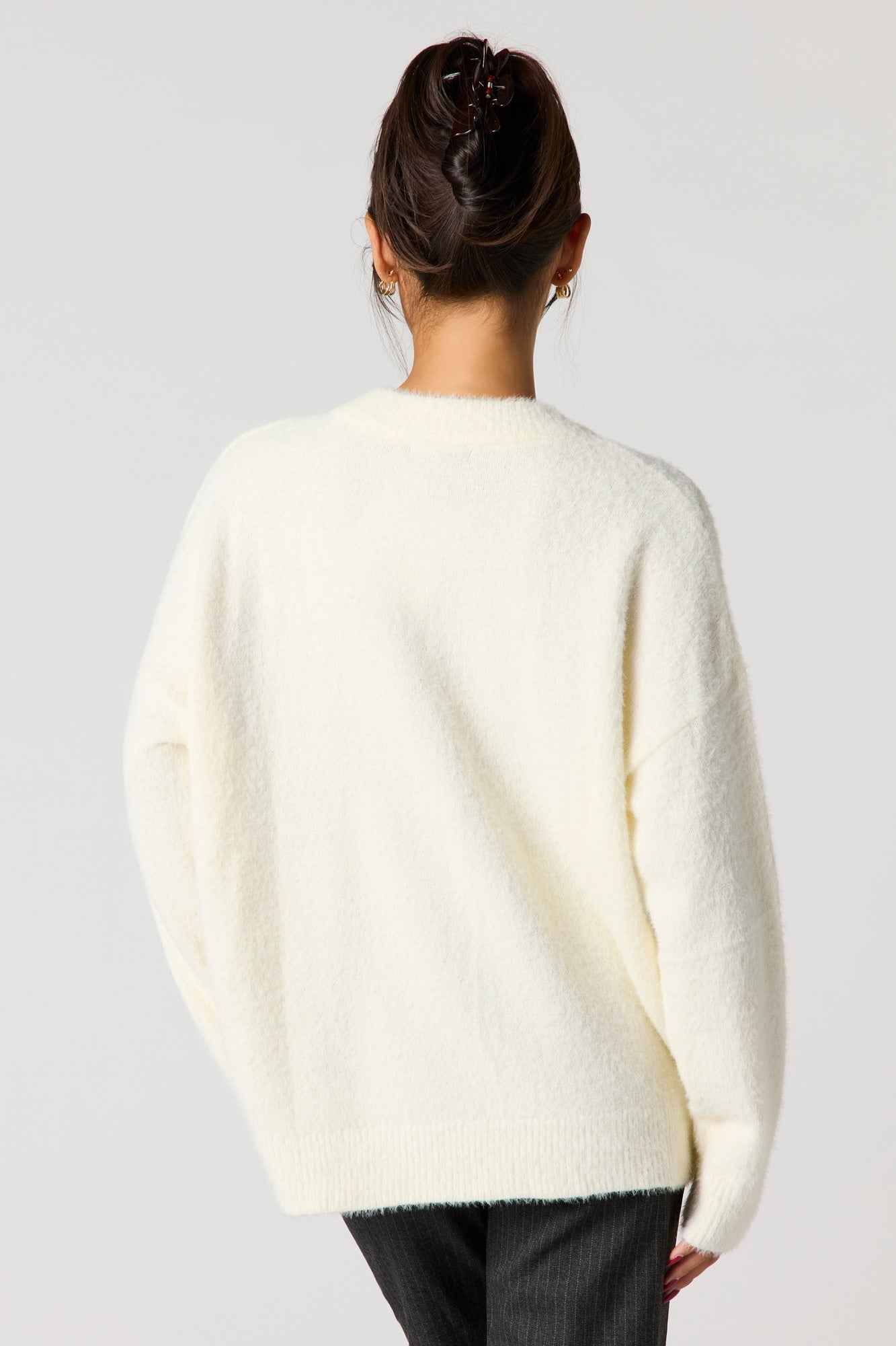 Embroidered Mossy Sweater
