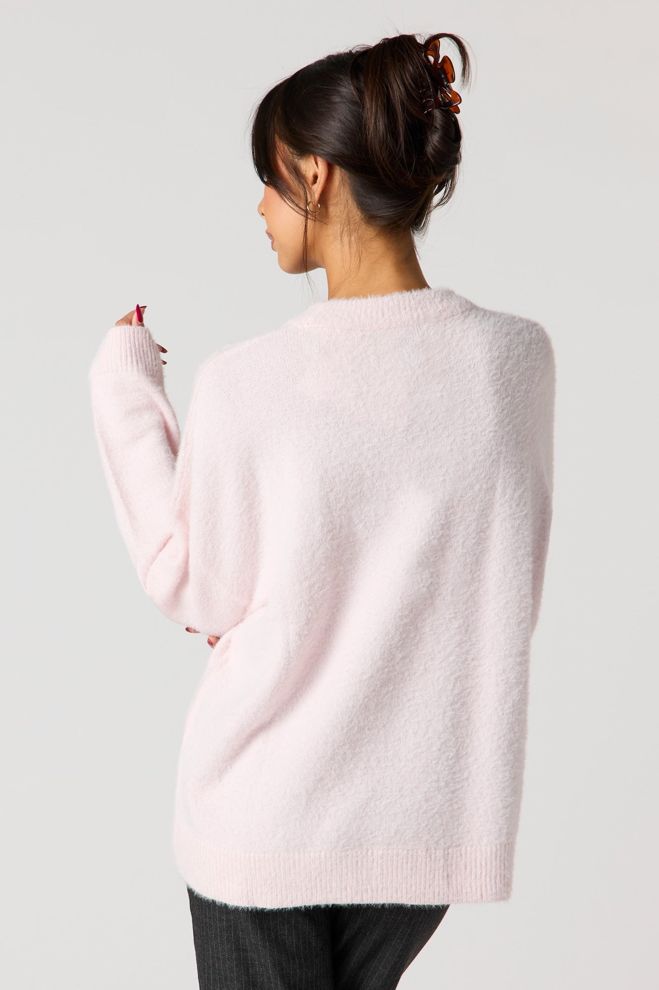Embroidered Mossy Sweater