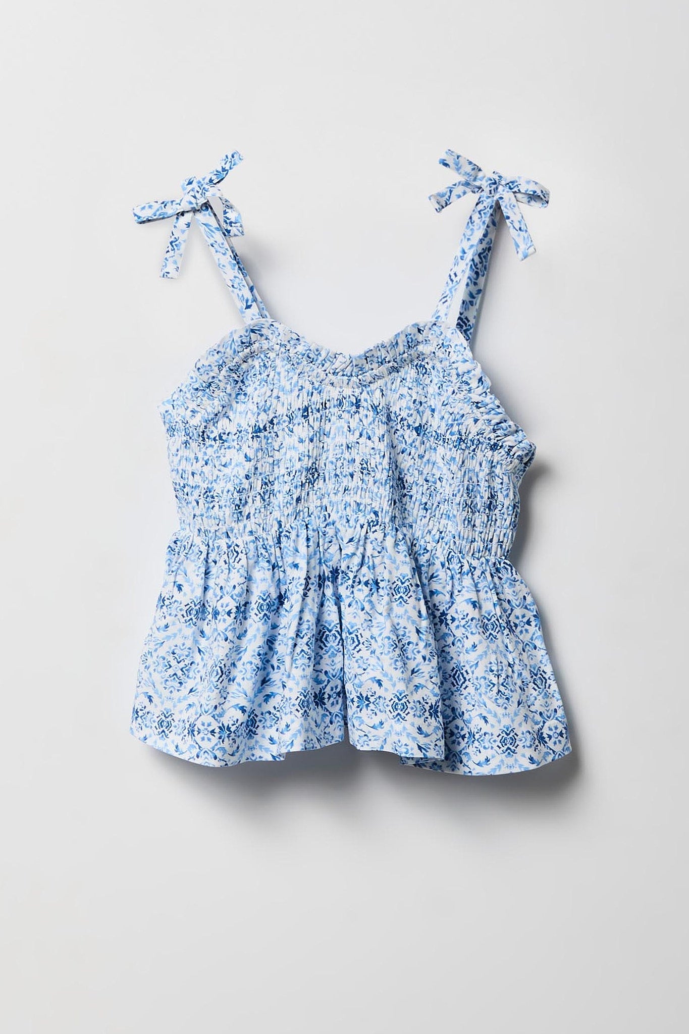 Girls Smocked Bow Top