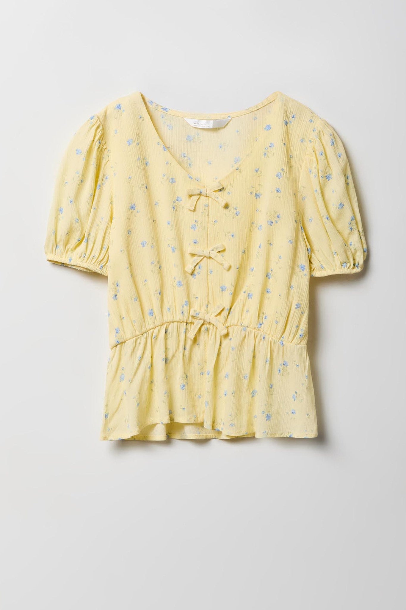 Girls Bow Short Sleeve Top