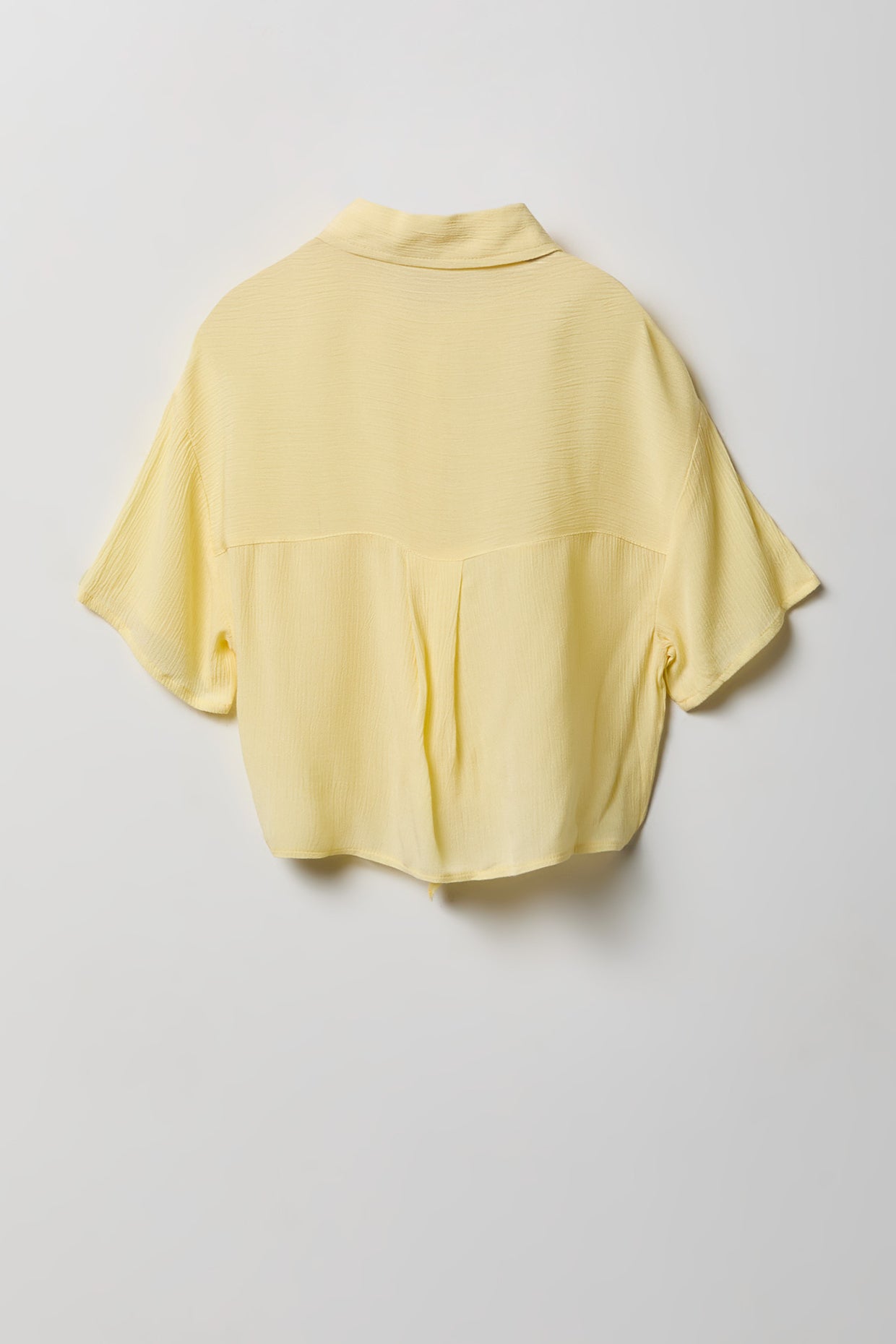 Girls Textured Boxy Front Tie Top