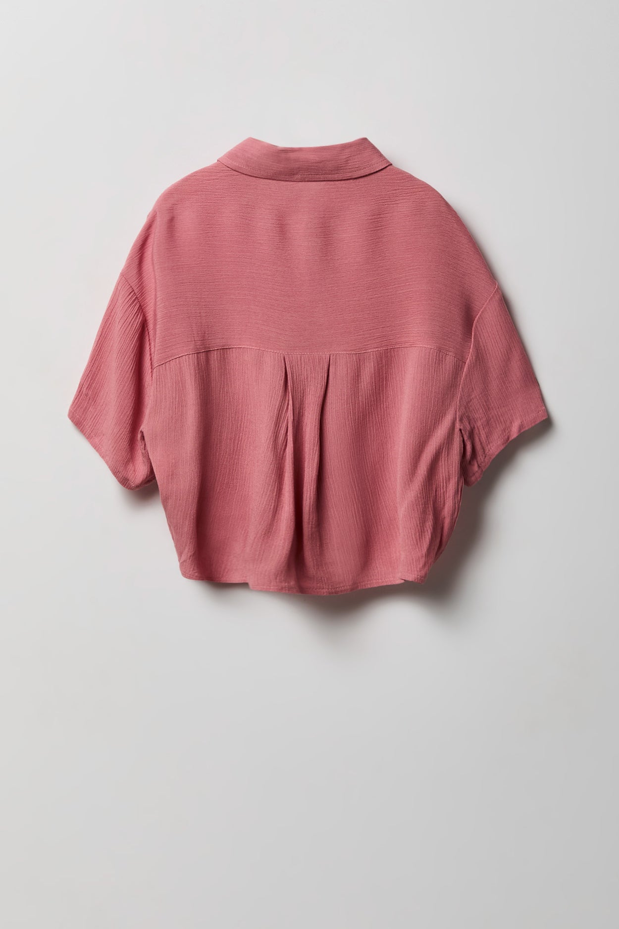 Girls Textured Boxy Front Tie Top