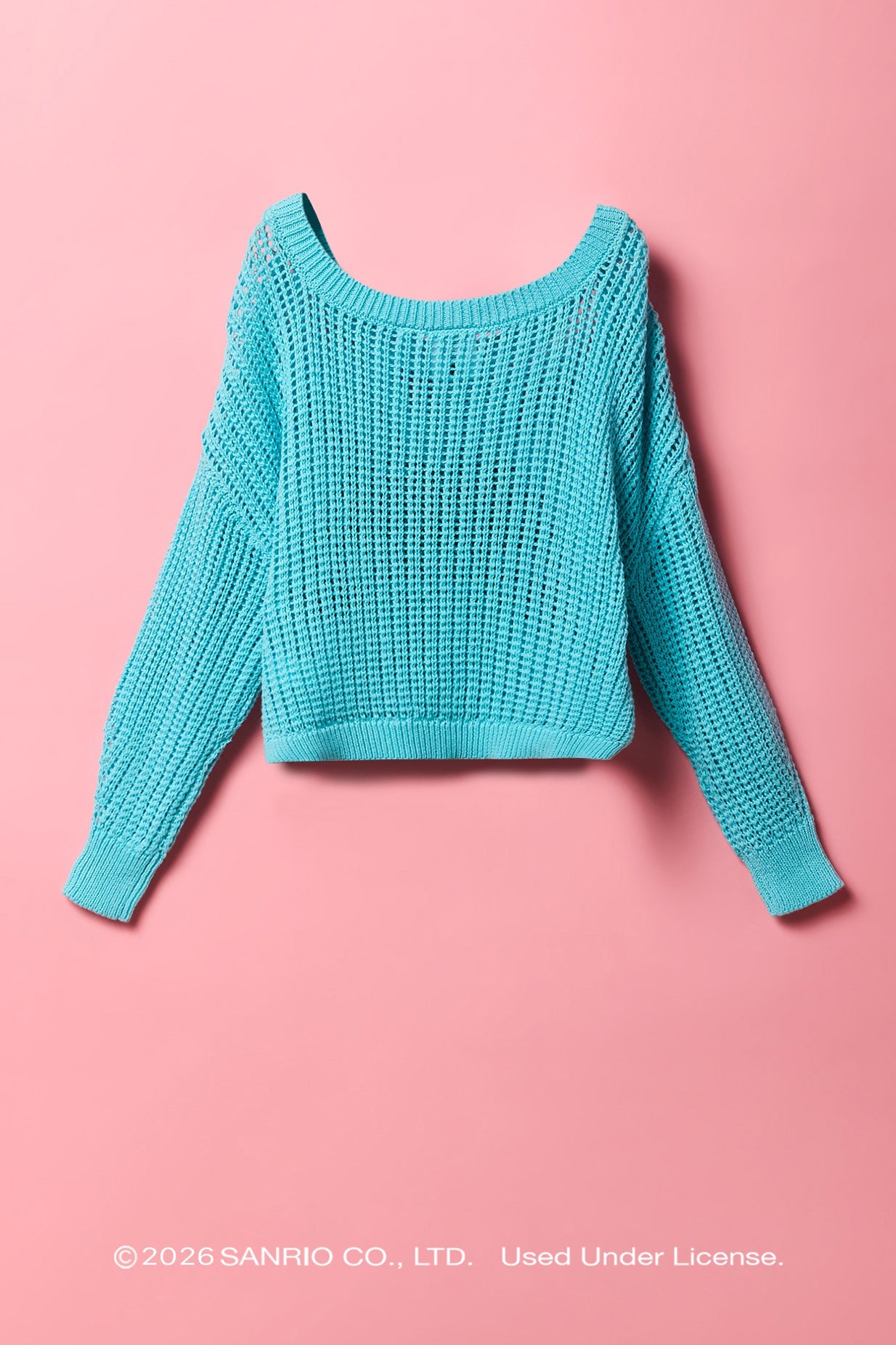Cinnamoroll™ Girls Jacquard Knit Boat Neck Sweater