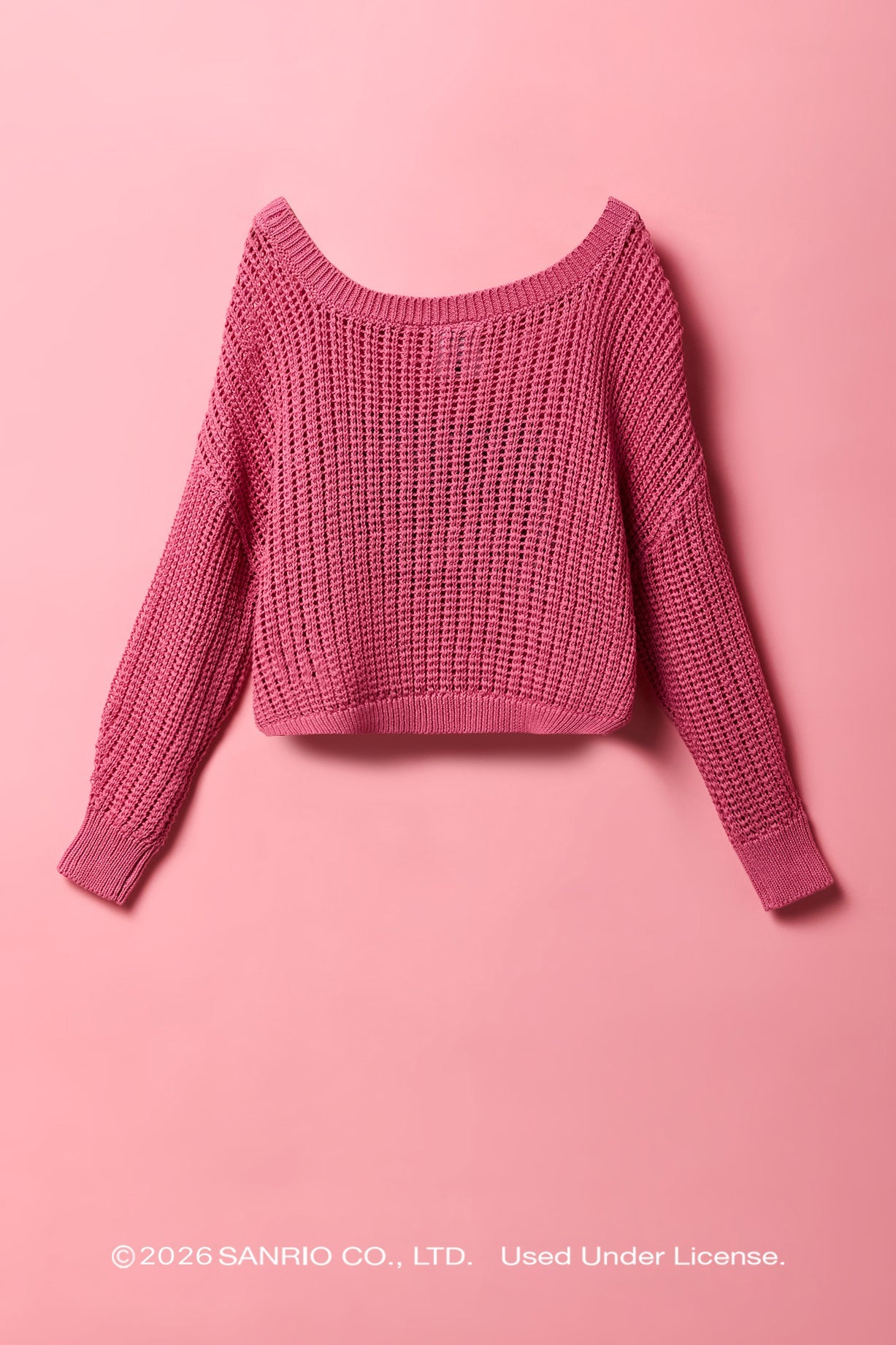 Hello Kitty® Girls Jacquard Knit Boat Neck Sweater