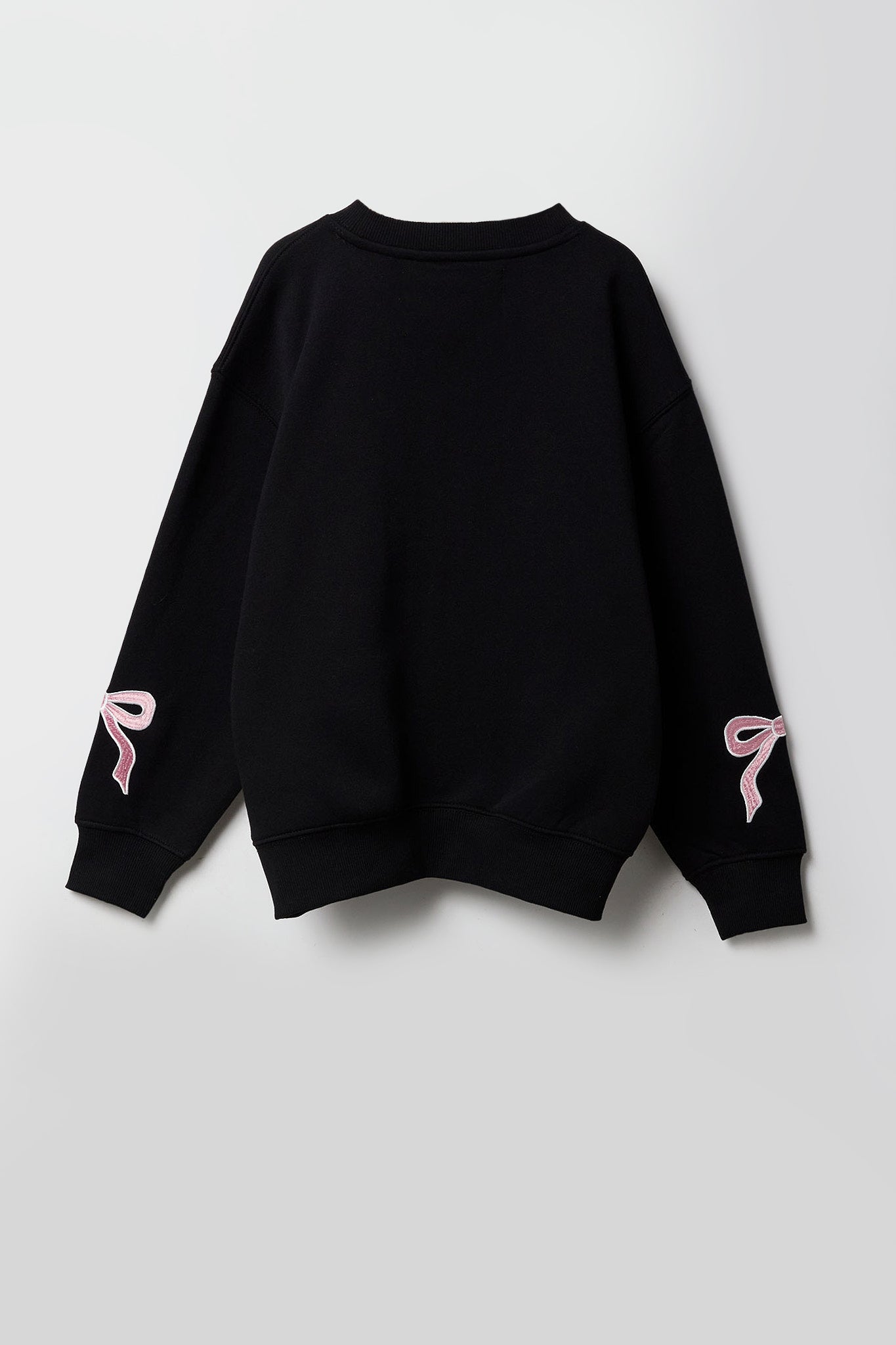 Girls Chenille Embroidered Oversized Sweatshirt