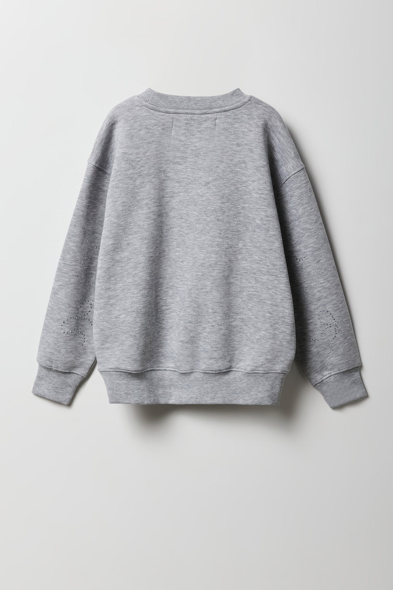 Girls Rhinestone Bow Oversized Sweatshirt