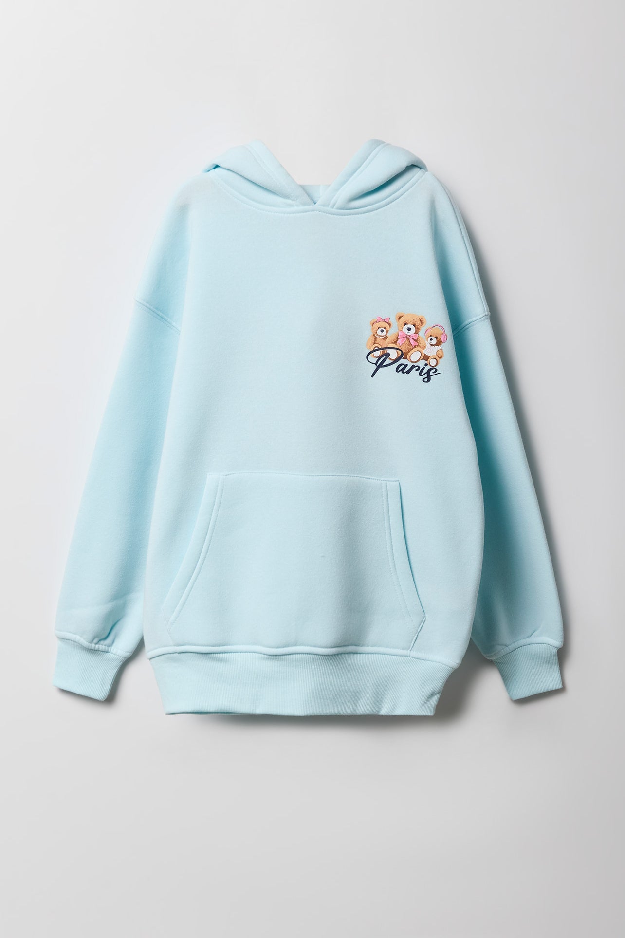Girls City Graphic Fleece Oversized Hoodie