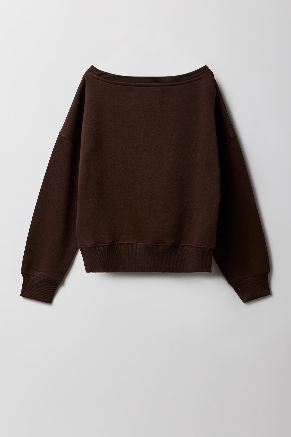 Girls Fleece Off Shoulder Puff Print Sweatshirt