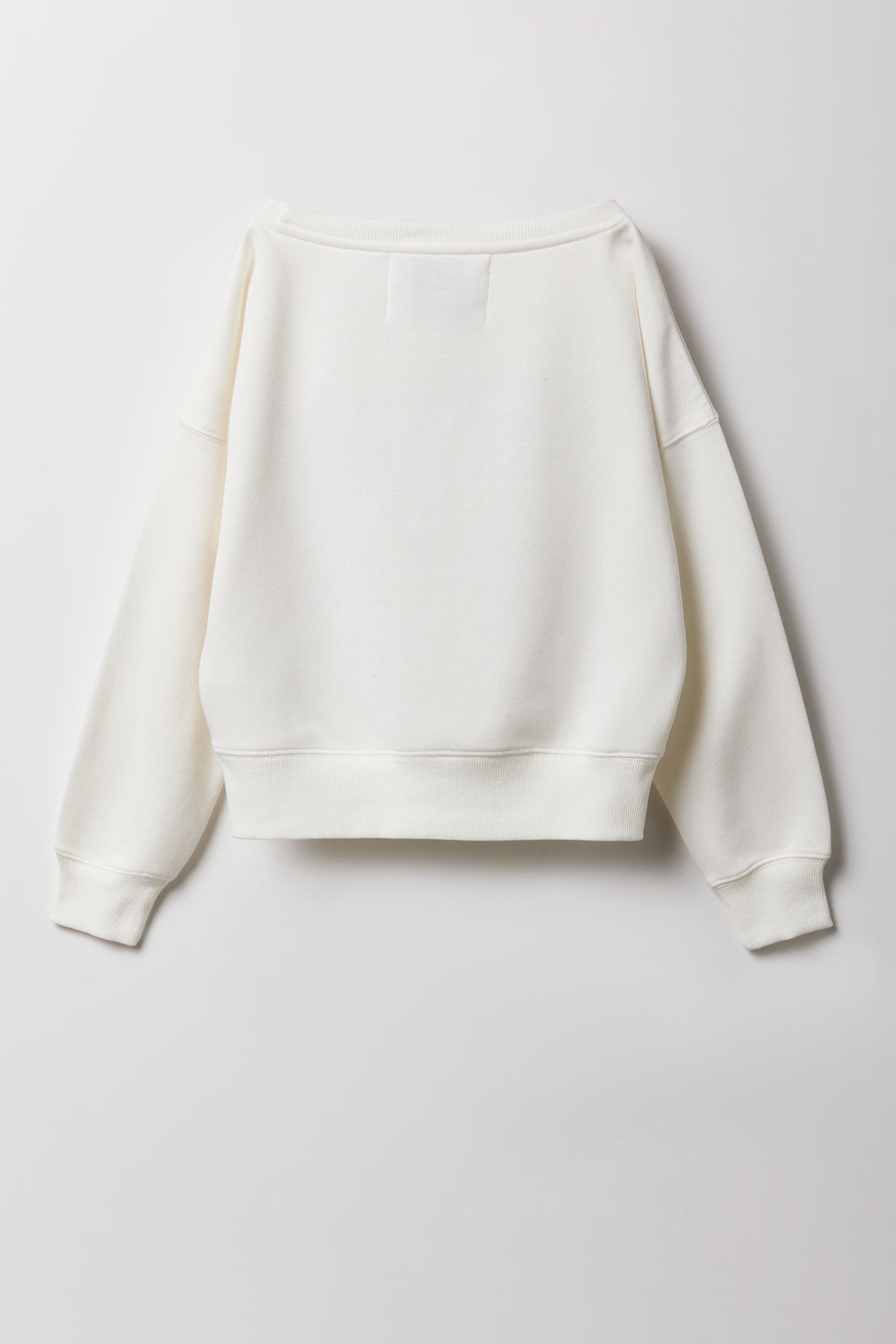 Girls Fleece Off Shoulder Patched Sweatshirt