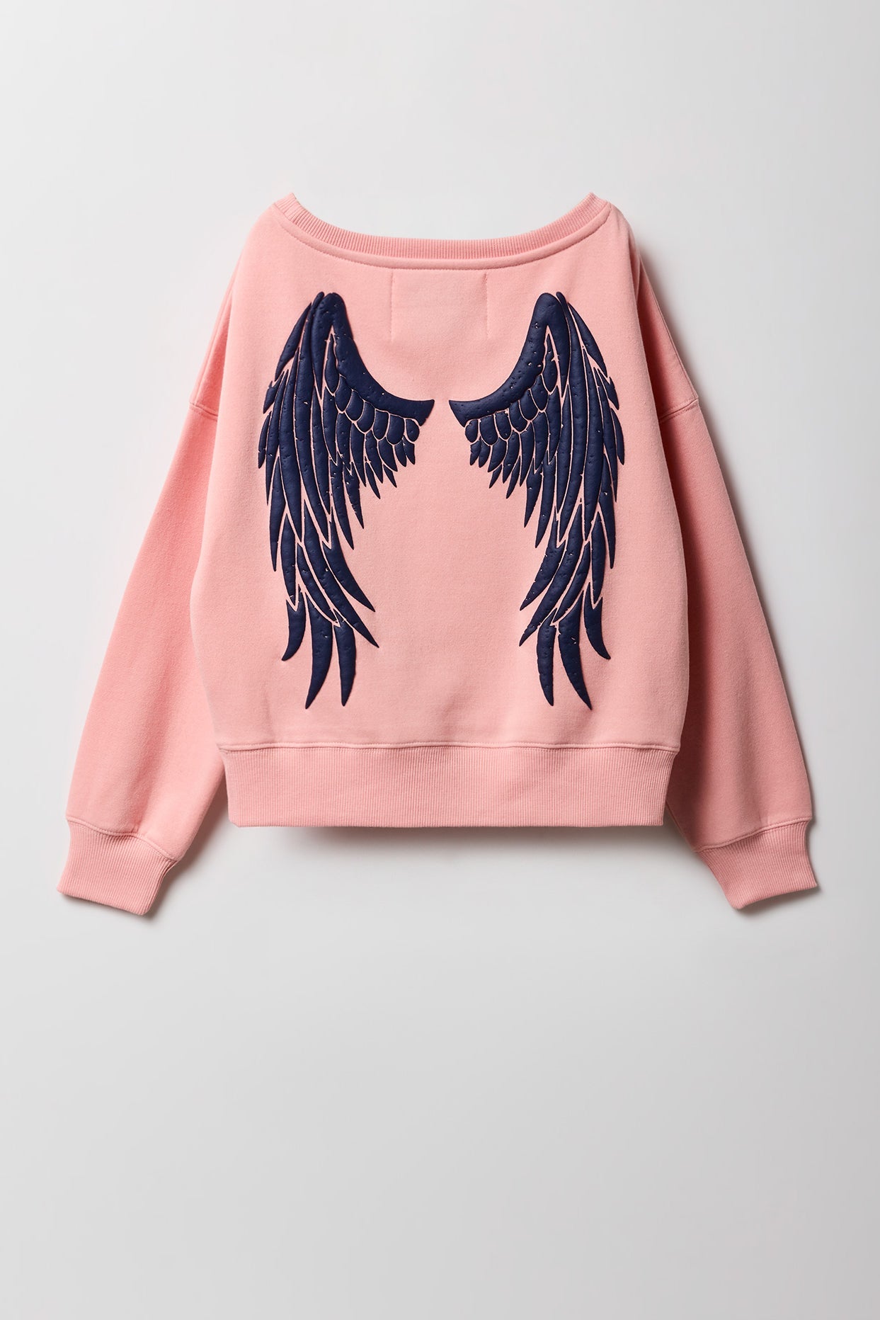 Girls Fleece Off Shoulder Puff Print Sweatshirt