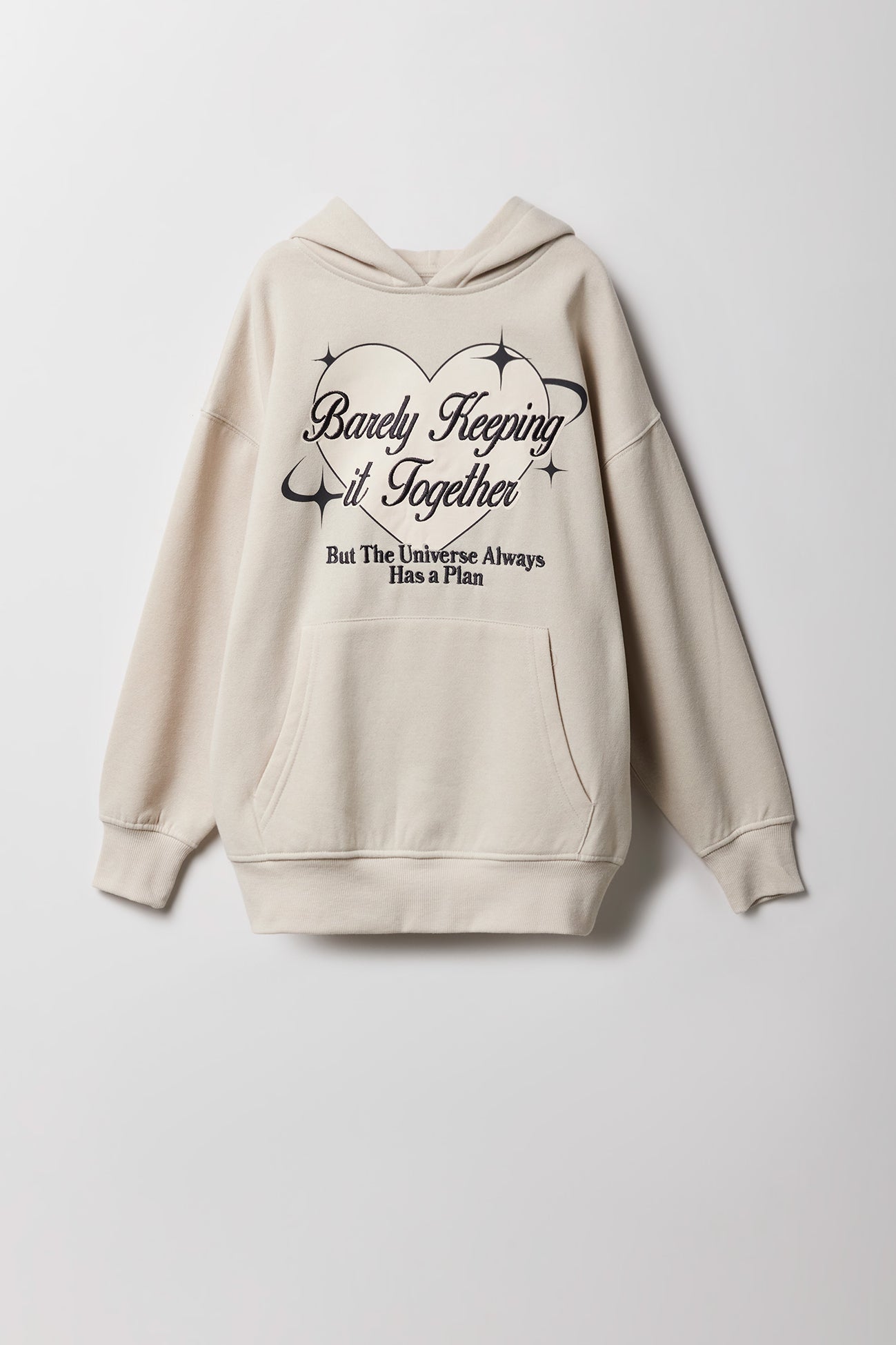 Girls Fleece Embroidered Hoodie