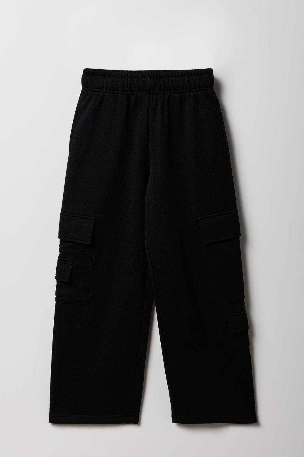 Girls Fleece Wide Leg Cargo Sweatpant