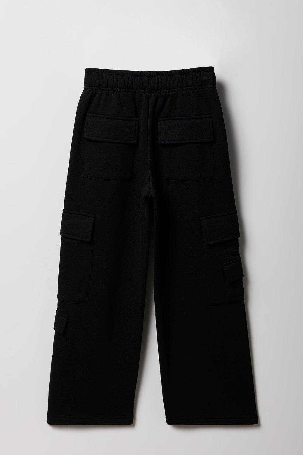 Girls Fleece Wide Leg Cargo Sweatpant