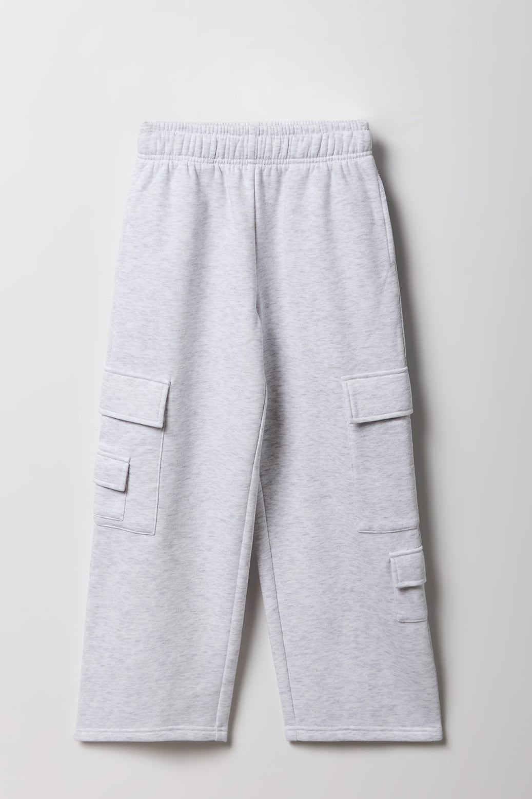 Girls Fleece Wide Leg Cargo Sweatpant