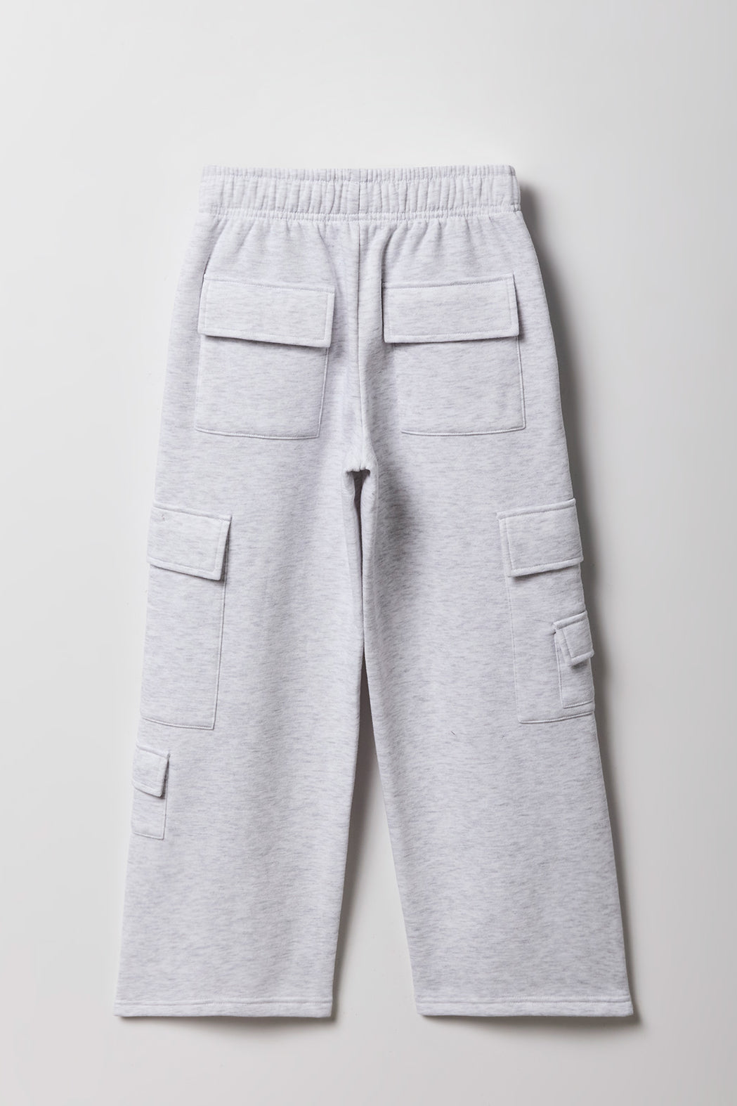 Girls Fleece Wide Leg Cargo Sweatpant