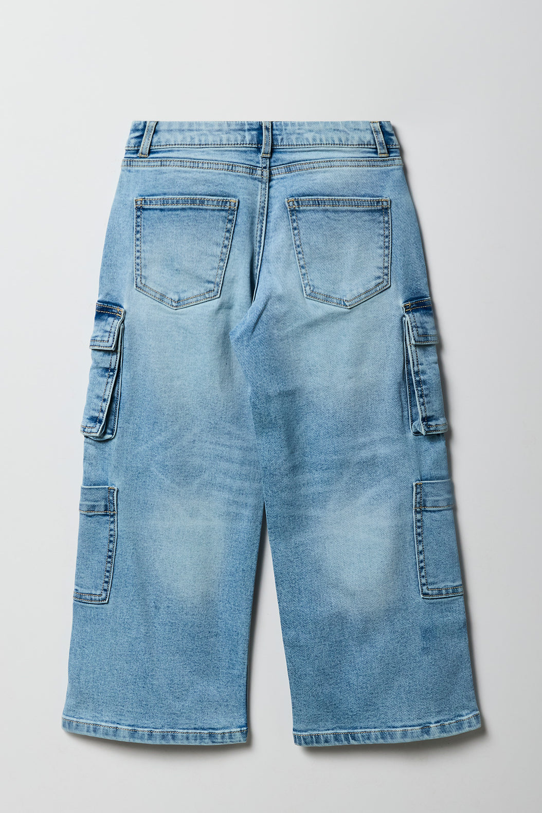 Girls Baggy Wide Leg Cargo Jean