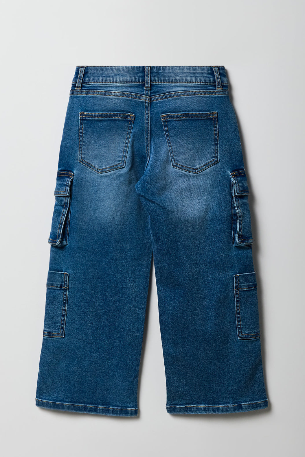 Girls Baggy Wide Leg Cargo Jean