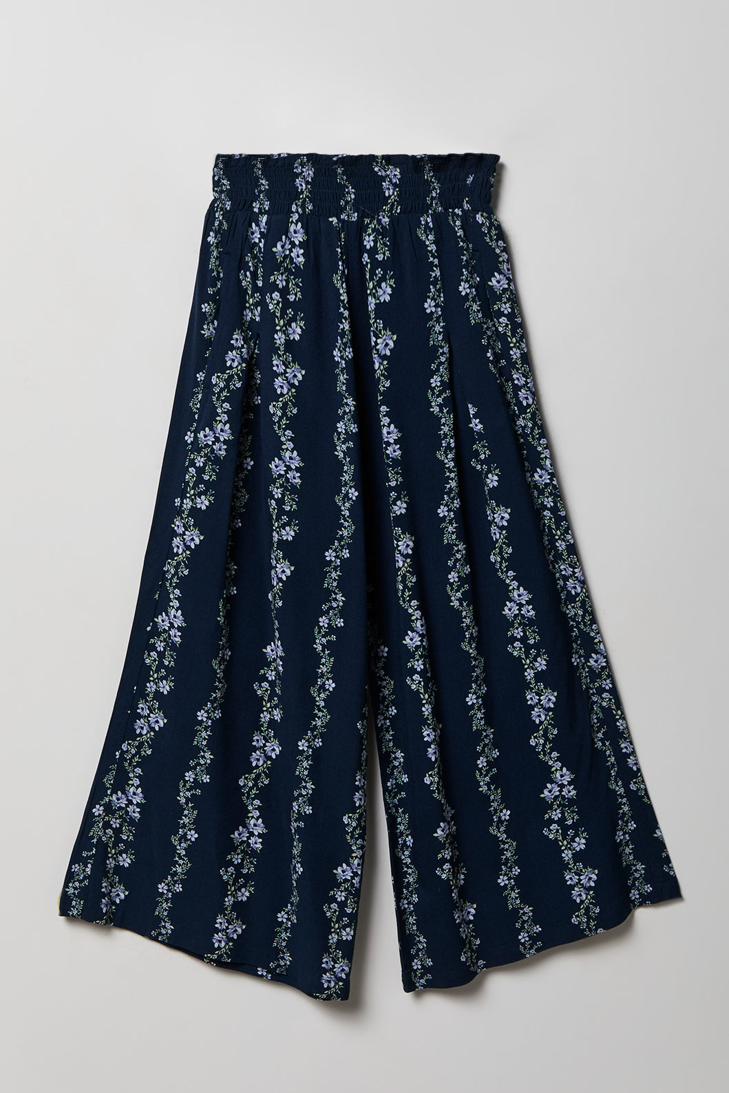Girls Smocked Waist Palazzo Pant