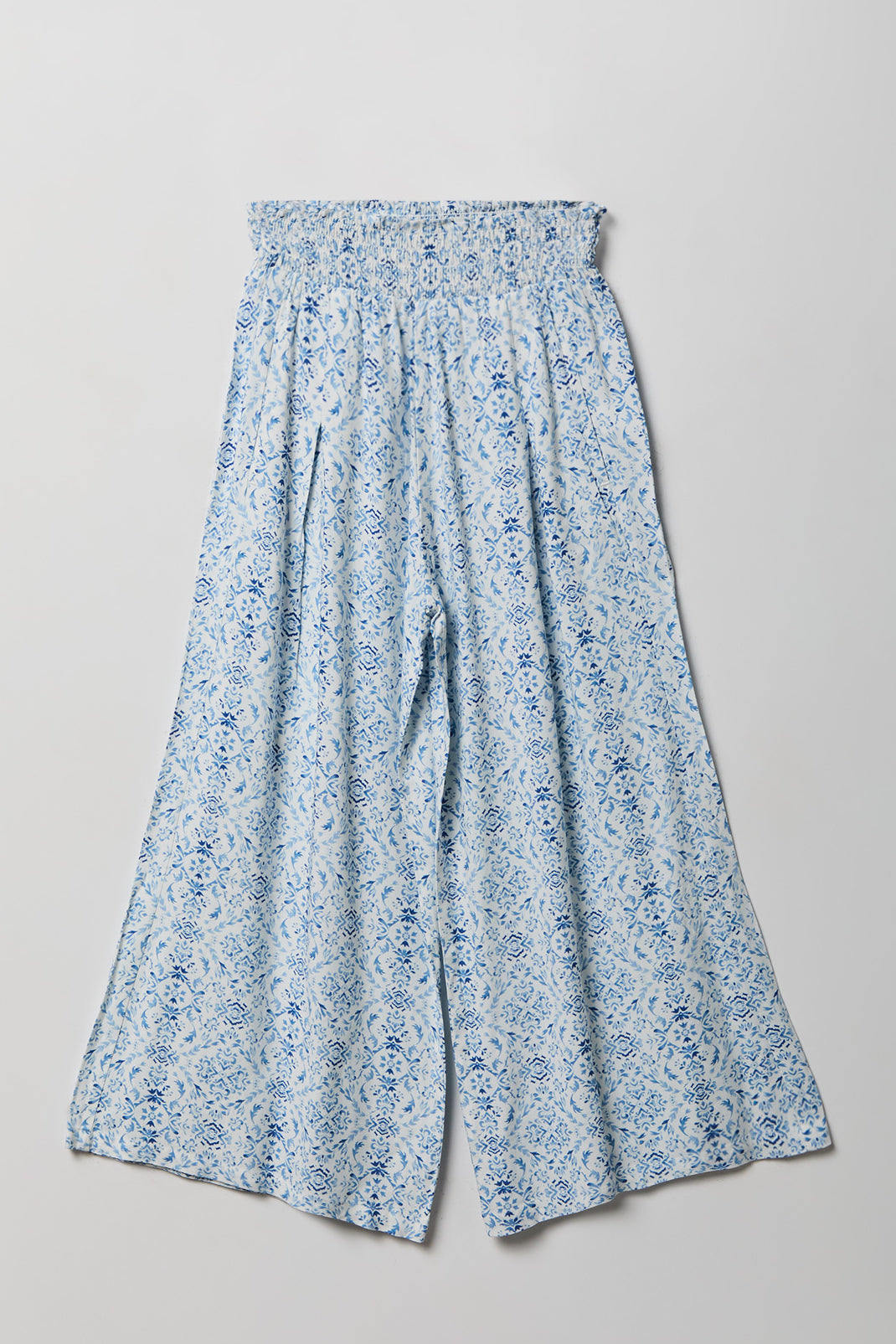 Girls Smocked Waist Palazzo Pant