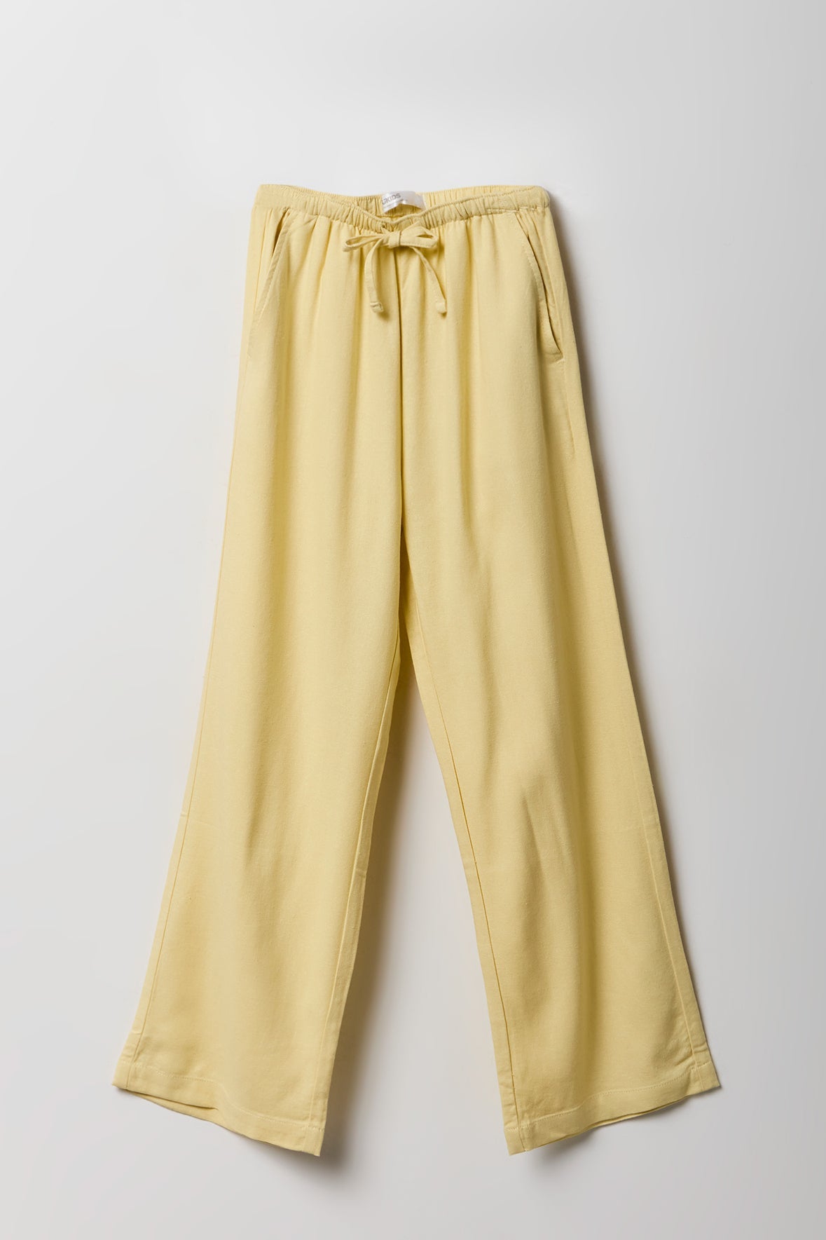 Girls Linen-Blend Wide Leg Pant