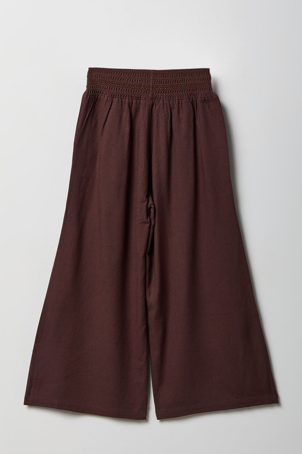 Girls Linen-Blend Wide Leg Palazzo Pant