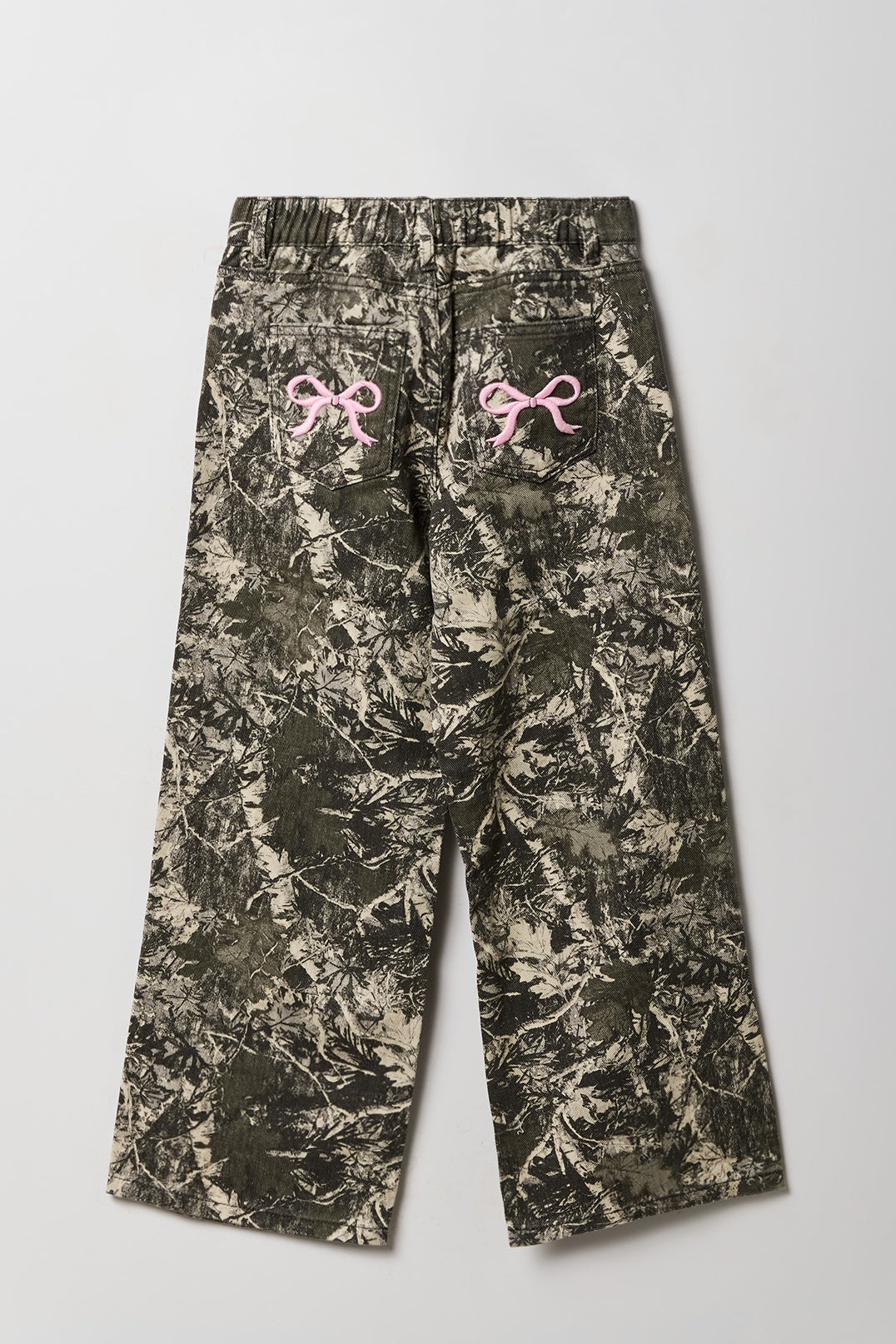 Girls Baggy Pant with Bow Embroidery