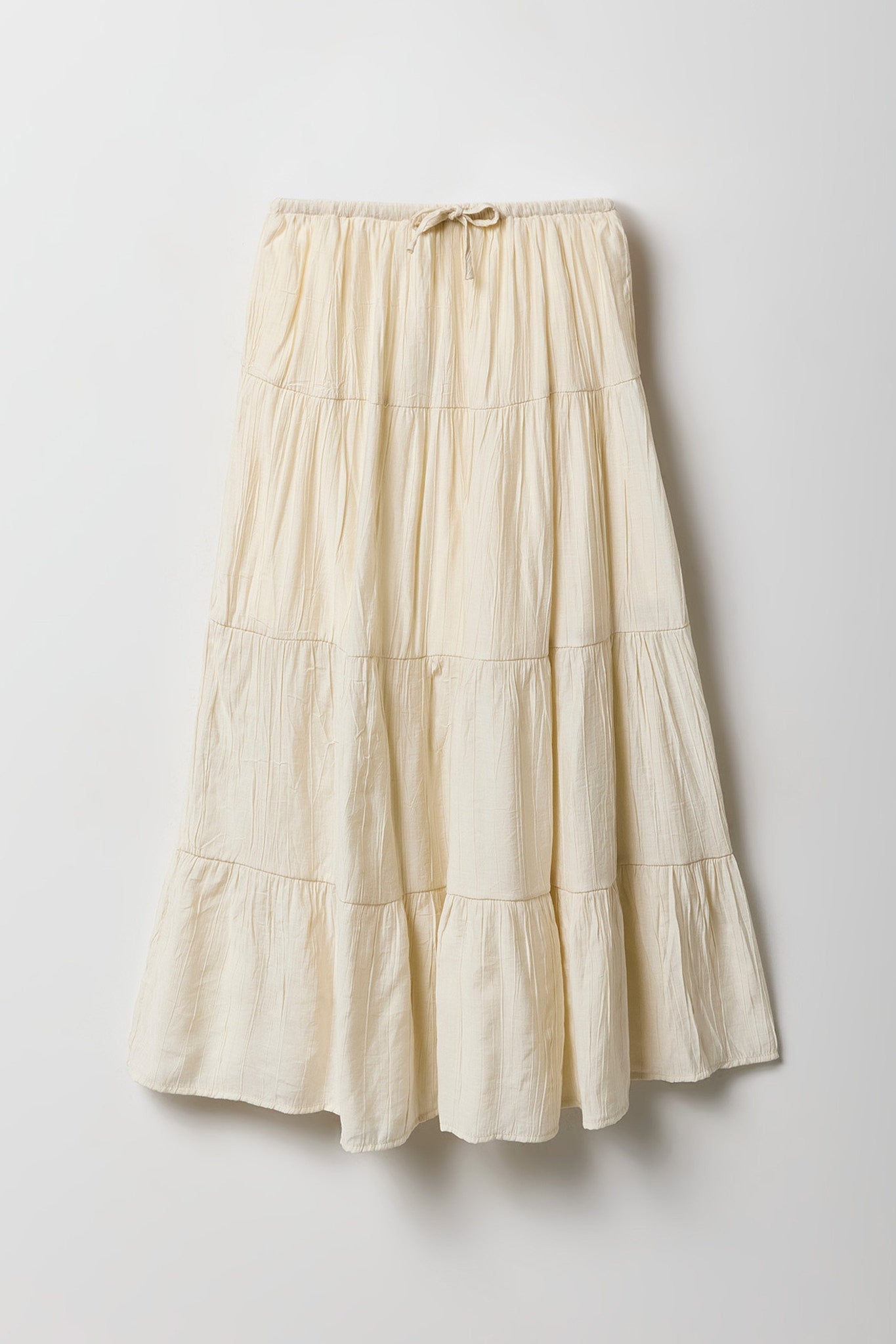 Girls Crinkled Tiered Maxi Skirt