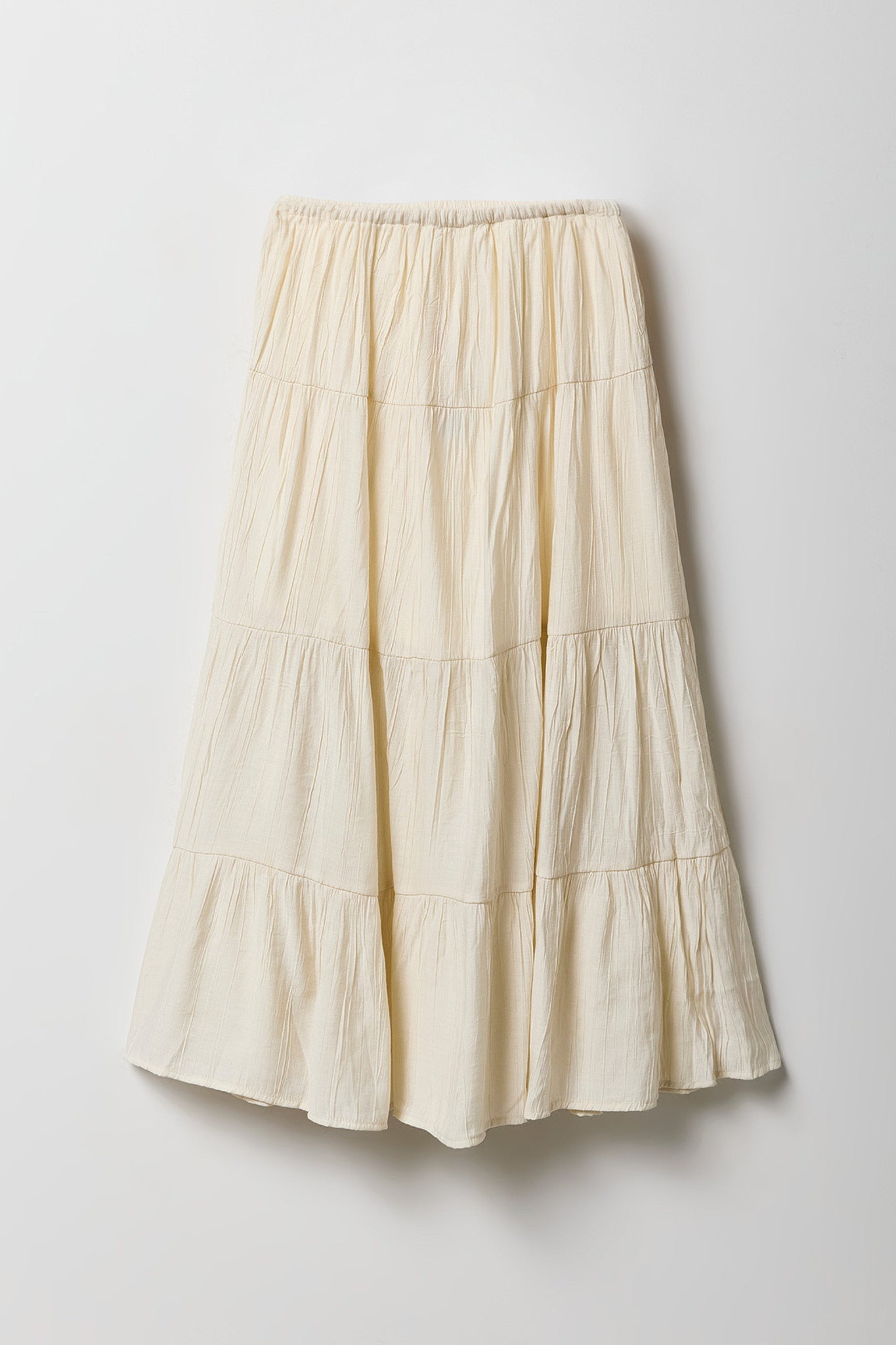 Girls Crinkled Tiered Maxi Skirt