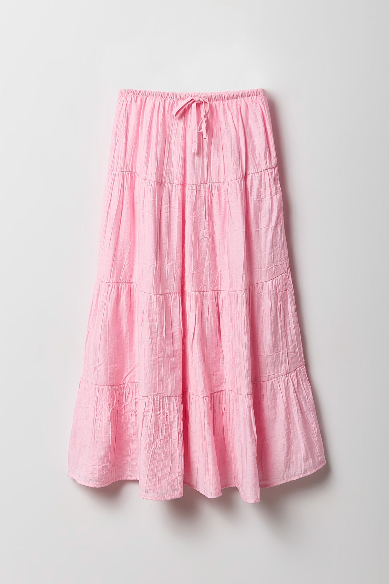Girls Crinkled Tiered Maxi Skirt