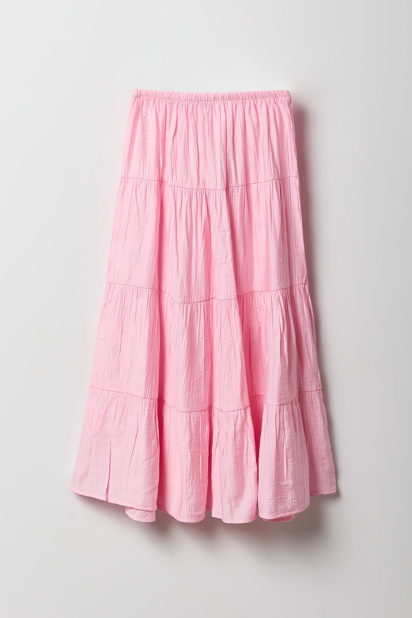 Girls Crinkled Tiered Maxi Skirt