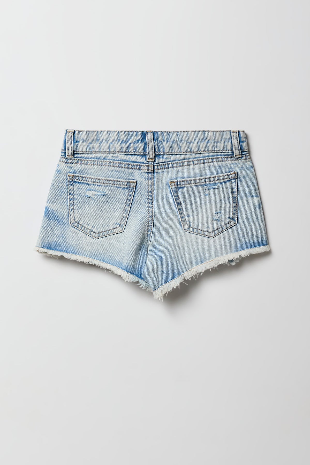 Girls Ripped Low Rise Denim Beach Short