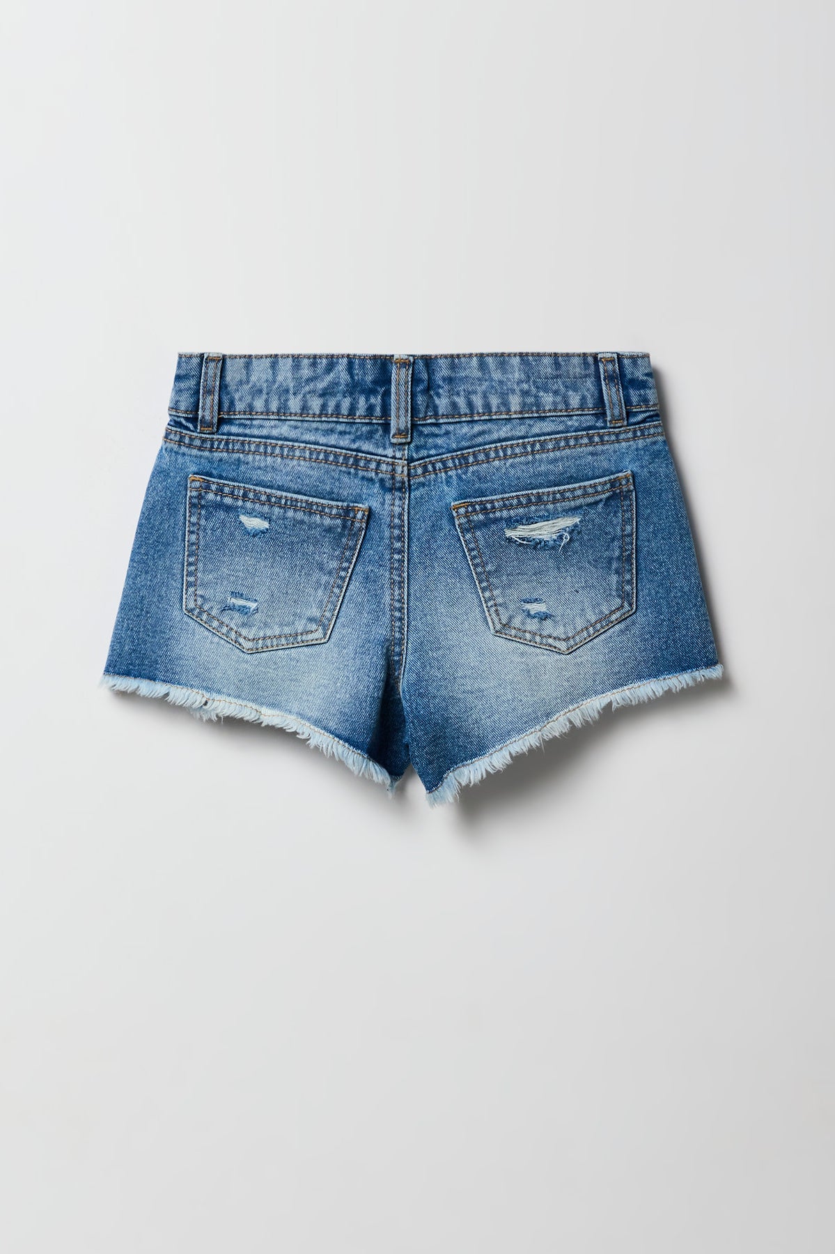 Girls Ripped Low Rise Denim Beach Short