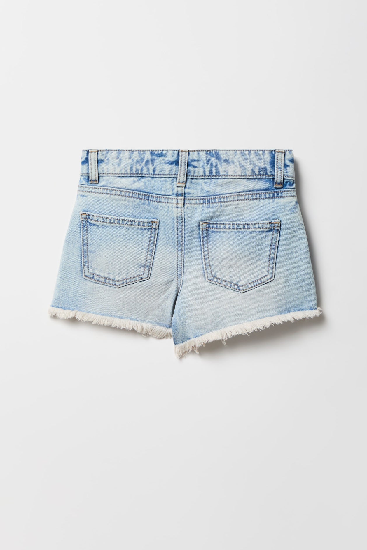 Girls High Rise Graphic Denim Short