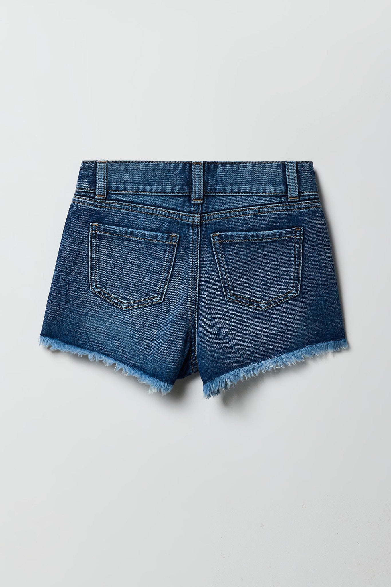 Girls Ripped High-Rise Denim Short