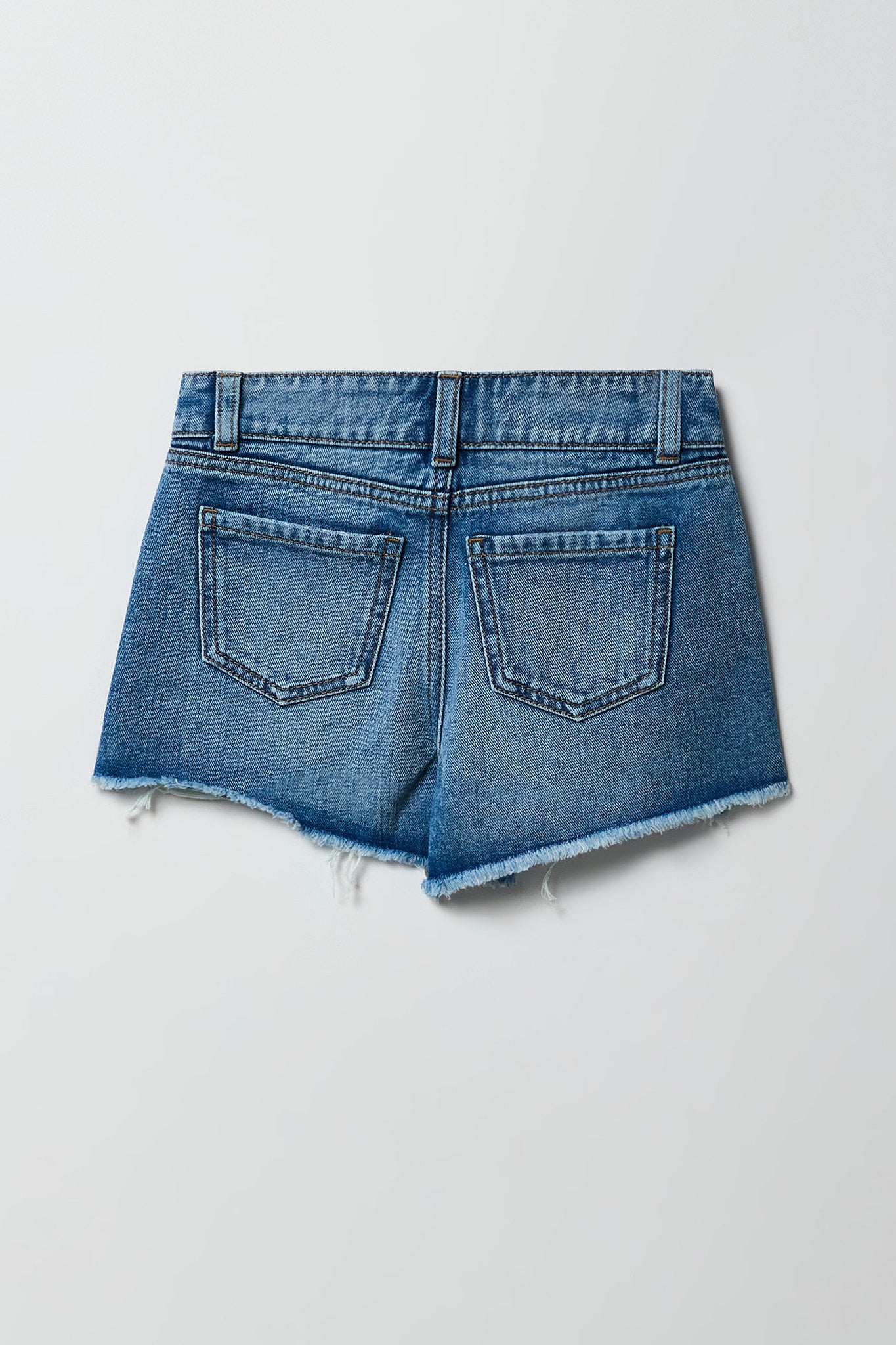 Girls Ripped High-Rise Denim Short