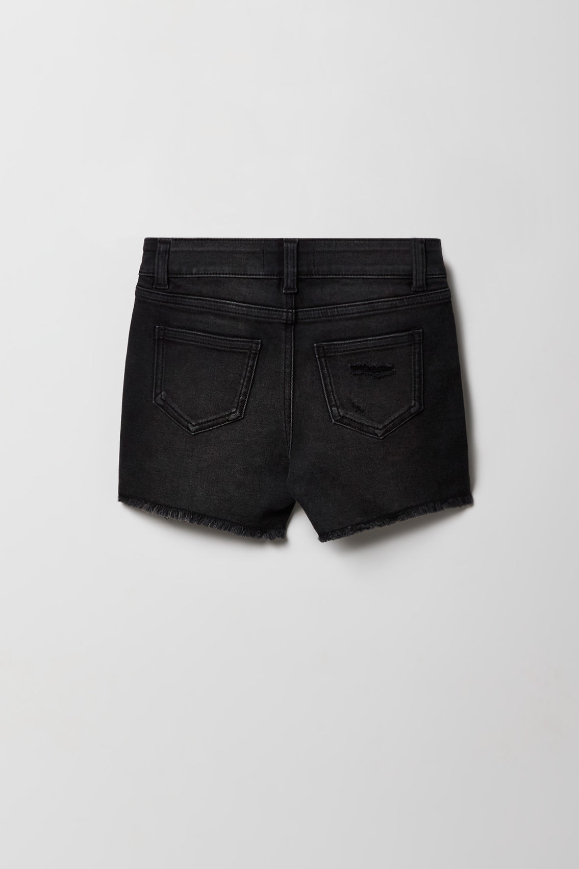Girls Ripped Mid Rise Denim Shortie