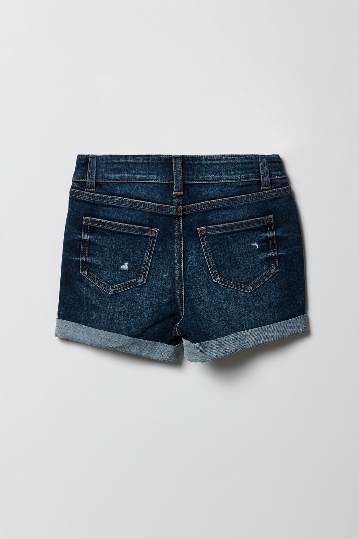 Girls Ripped Mid Rise Denim Shortie