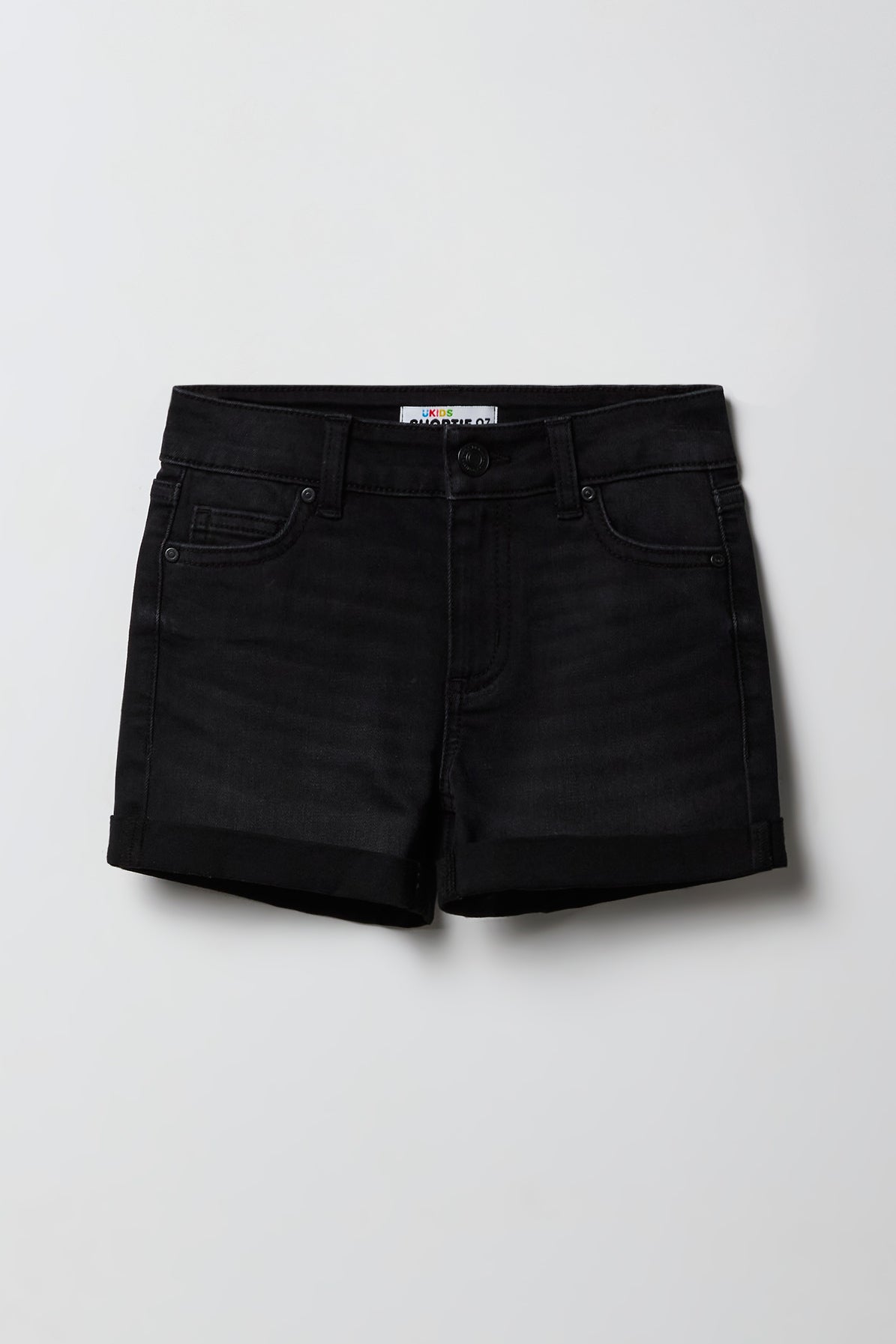 Girls Stretch Mid Rise Denim Shortie