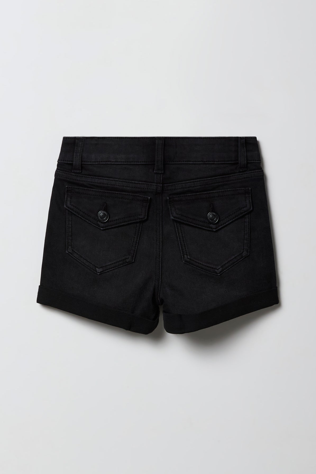 Girls Stretch Mid Rise Denim Shortie