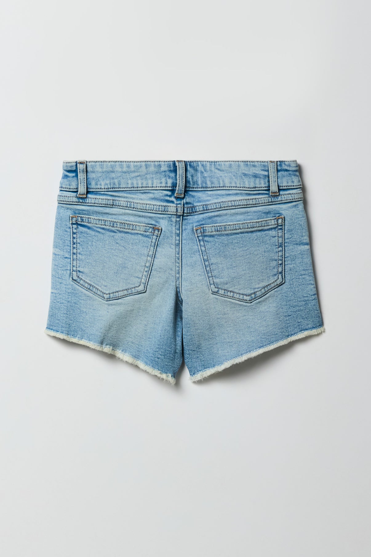 Girls Ripped Low Rise Denim Midi Short