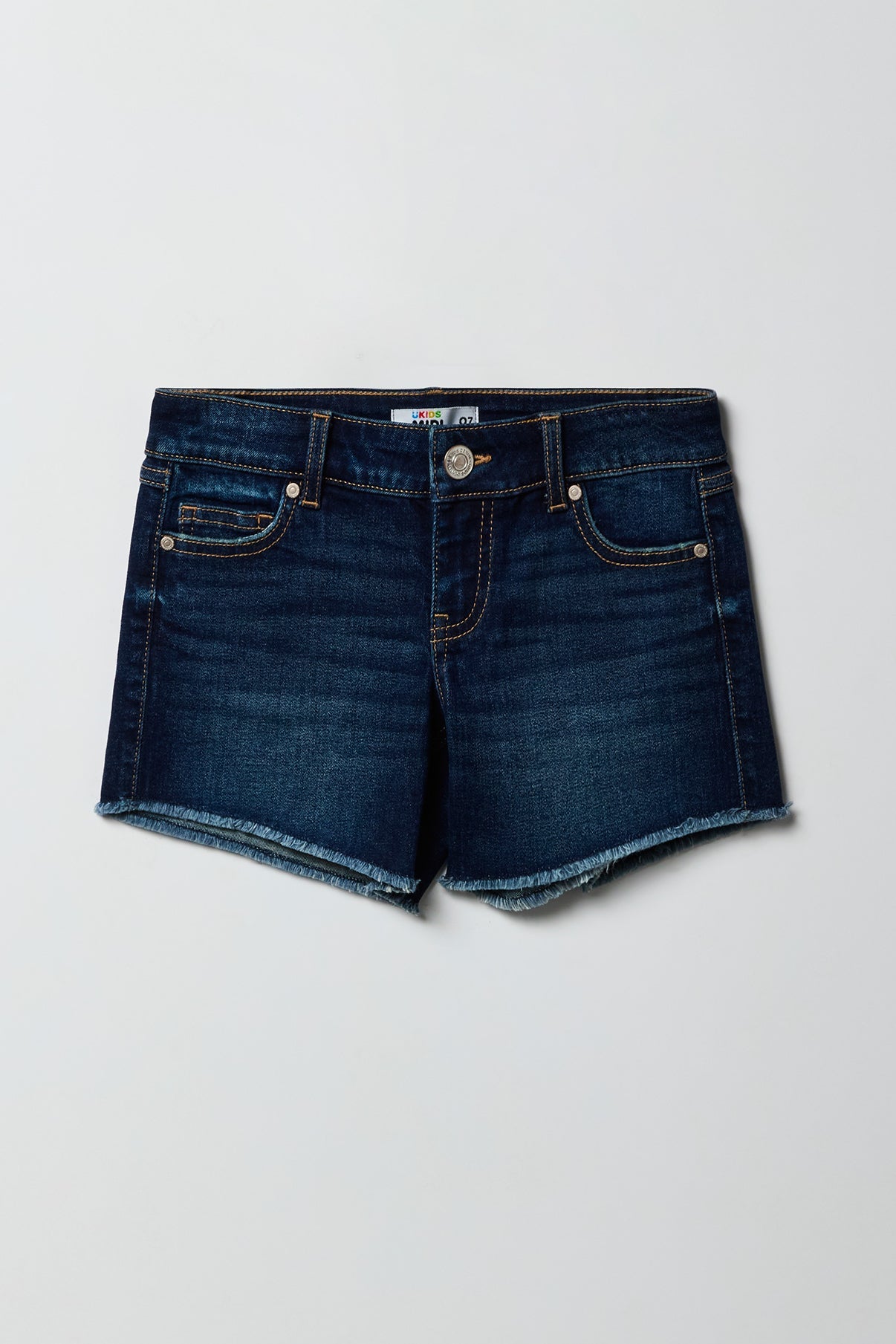 Girls Low Rise Denim Midi Short